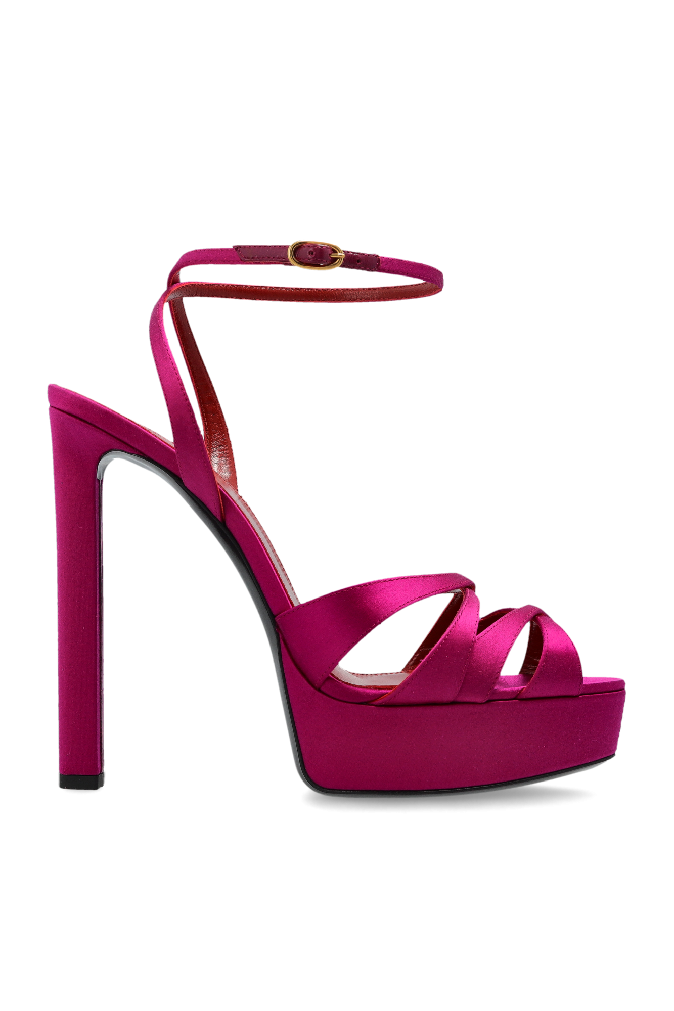 Saint Laurent Sandały Na Platformie ‘Chandelle’, Kobiety, Różowy