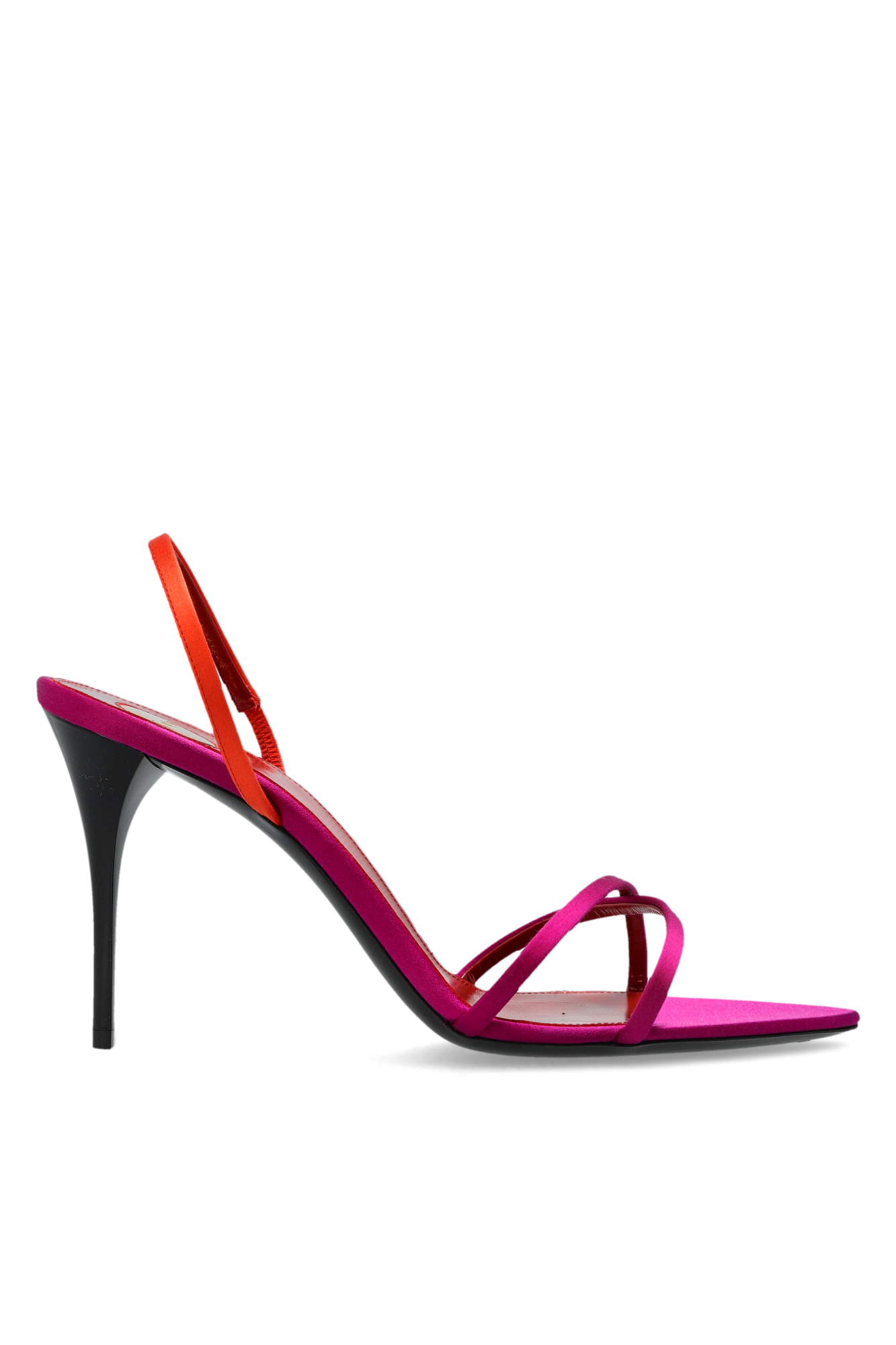 Saint Laurent Sandały Na Obcasie `Justify`, Kobiety, Fioletowy