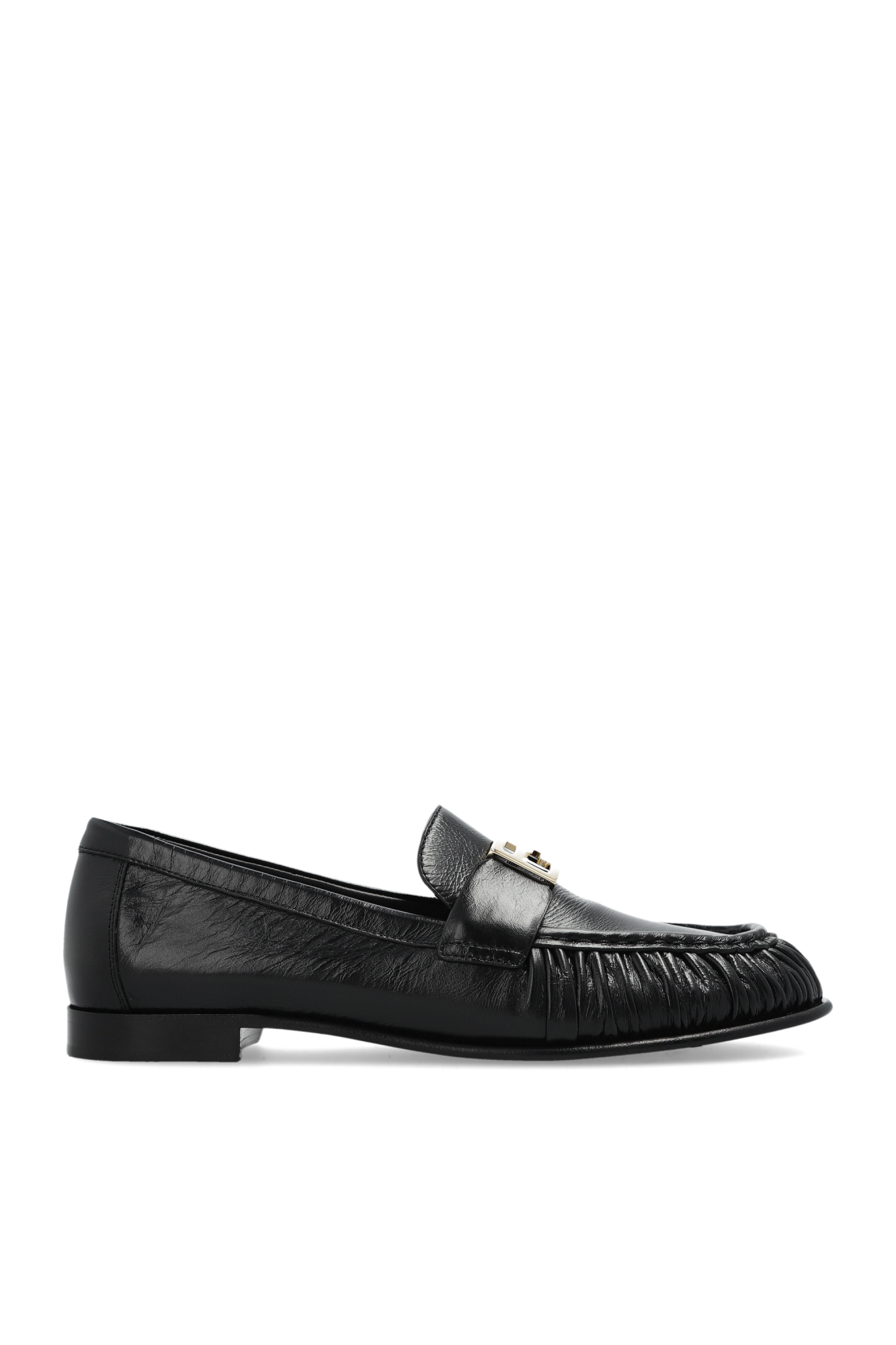 Fendi Skórzane Buty Typu `loafers`, Kobiety, Czarny