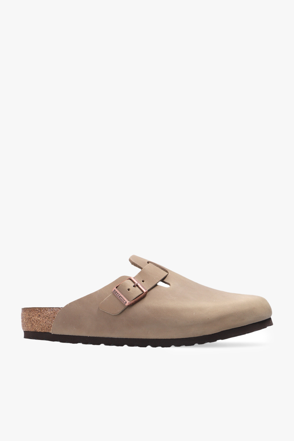 Birkenstock Klapki ‘Boston Big Buckle’, Mężczyźni, Beżowy