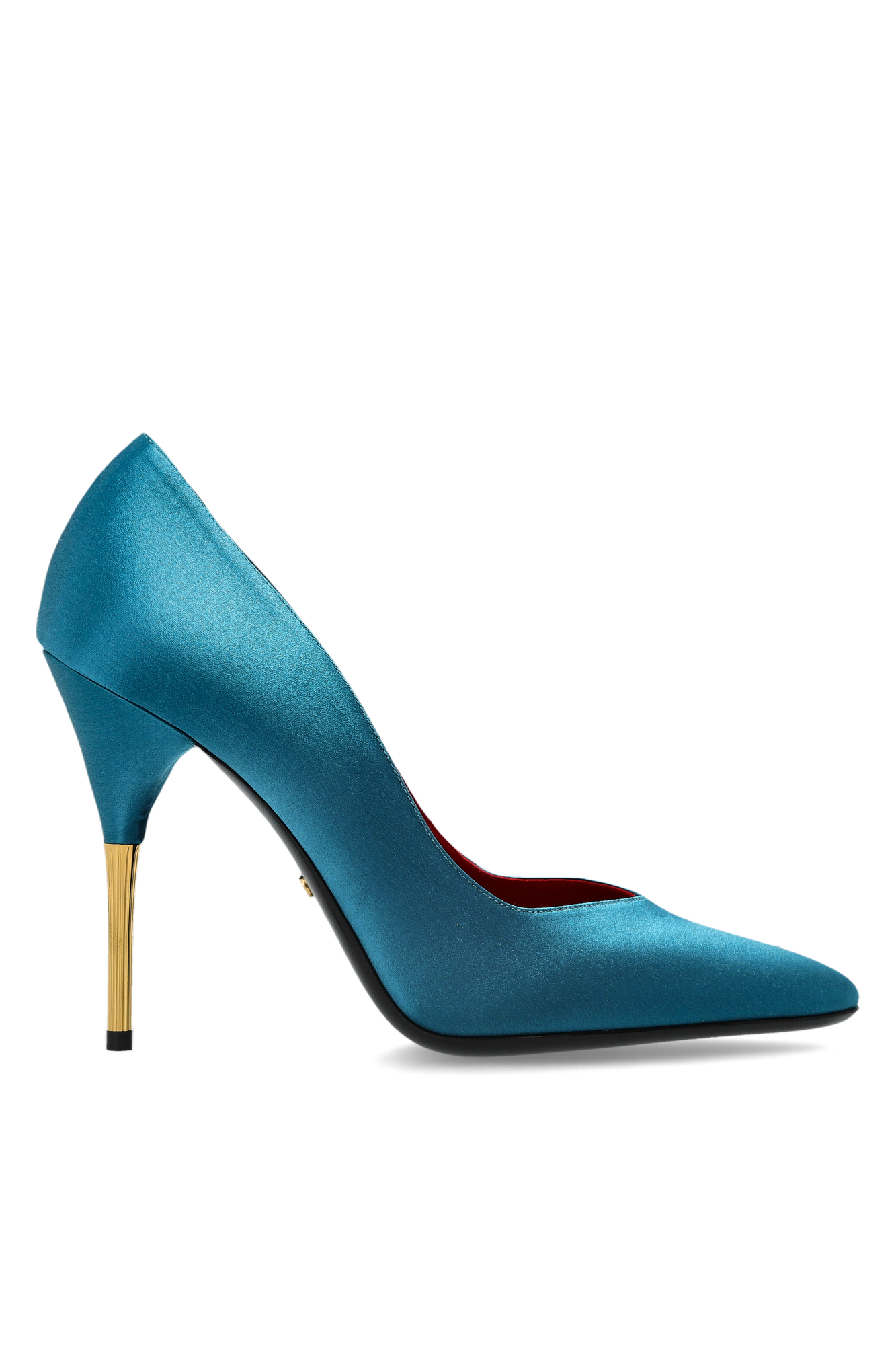 Valentino Garavani Satynowe Buty Na Obcasie, Kobiety, Niebieski