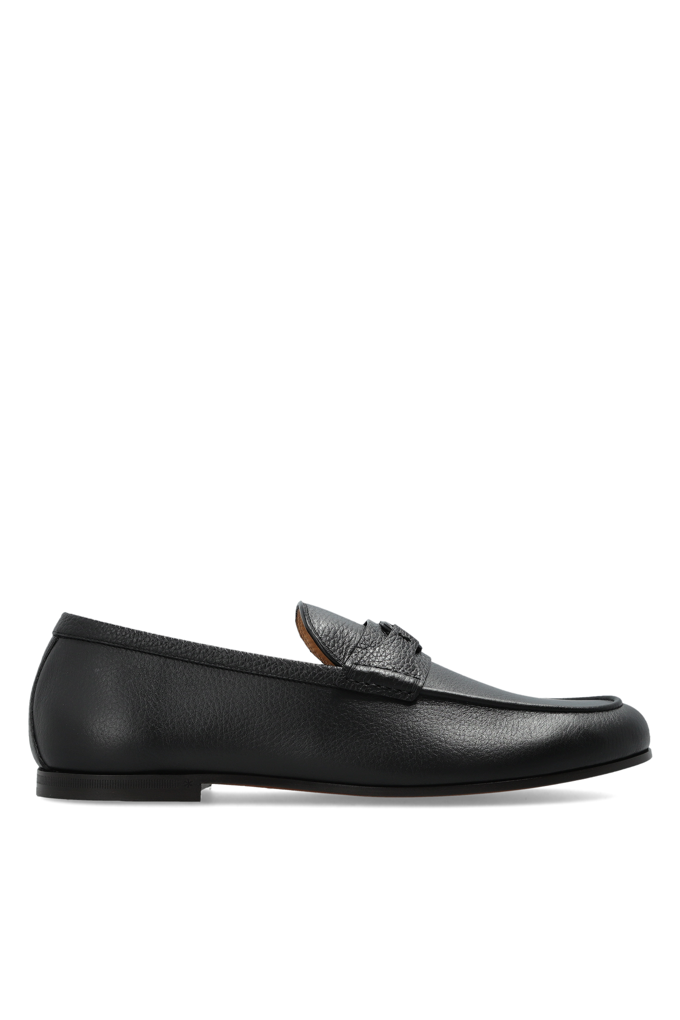Valentino Garavani Skórzane Buty Typu ‘loafers’, Mężczyźni, Czarny