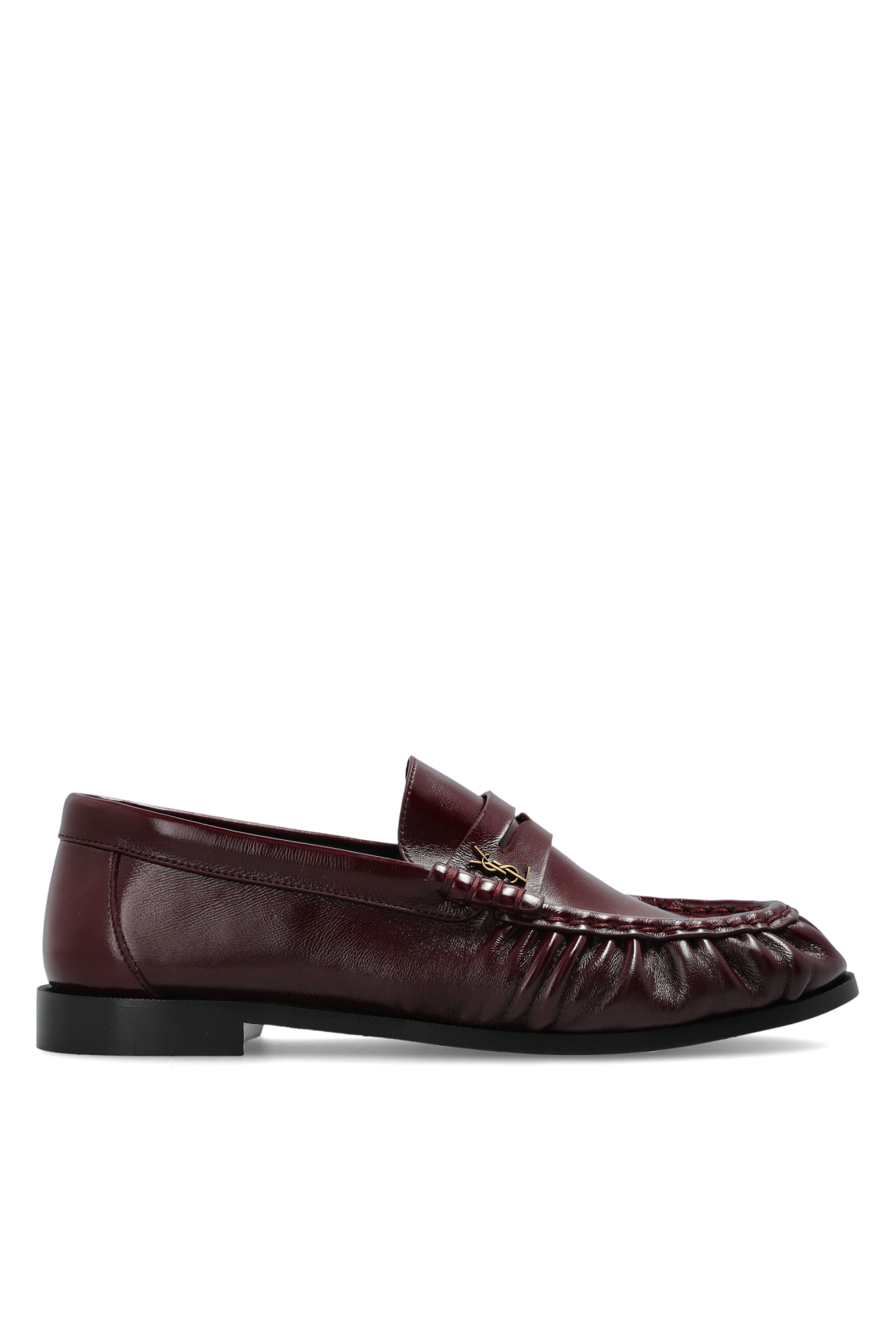 Saint Laurent Skórzane Buty Typu ‘loafers’, Kobiety, Bordo