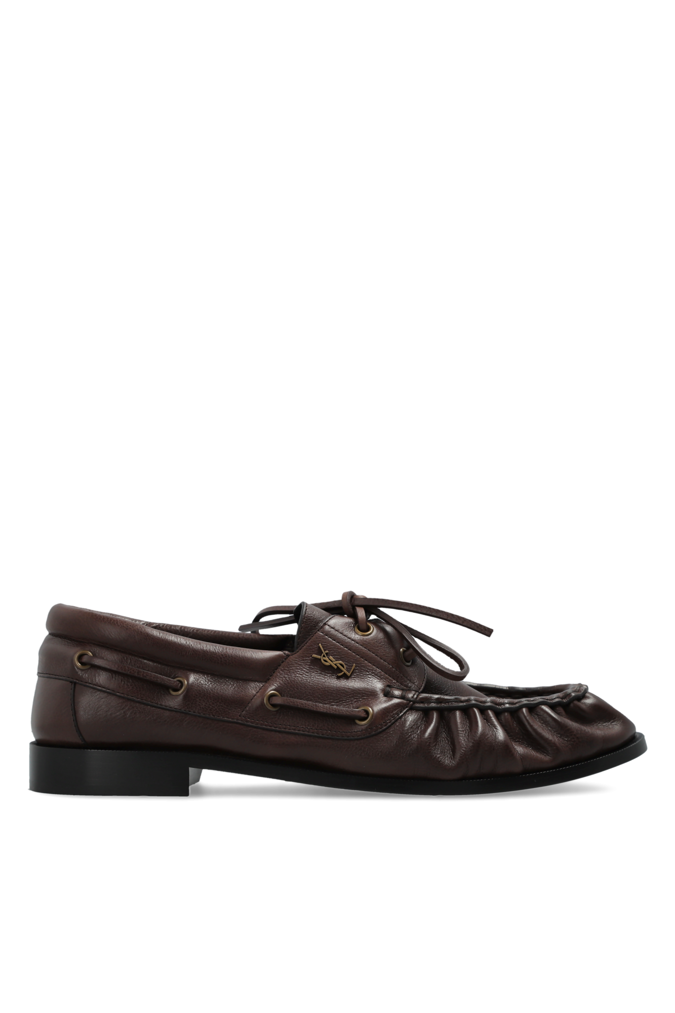 Saint Laurent Skórzane Buty Typu ‘loafers’, Mężczyźni, Brązowy