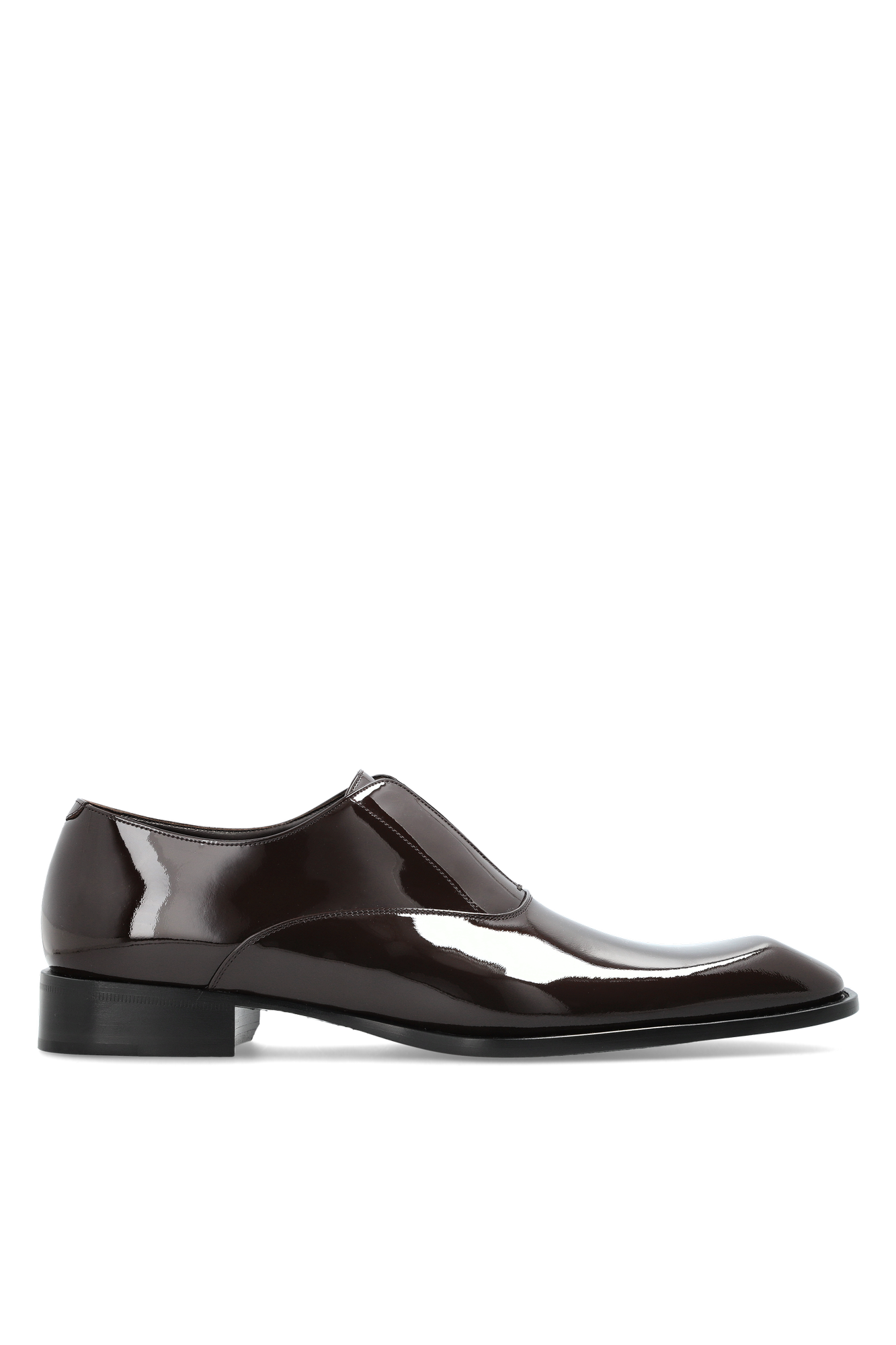 Saint Laurent Skórzane Buty ‘Milton’, Mężczyźni, Bordo