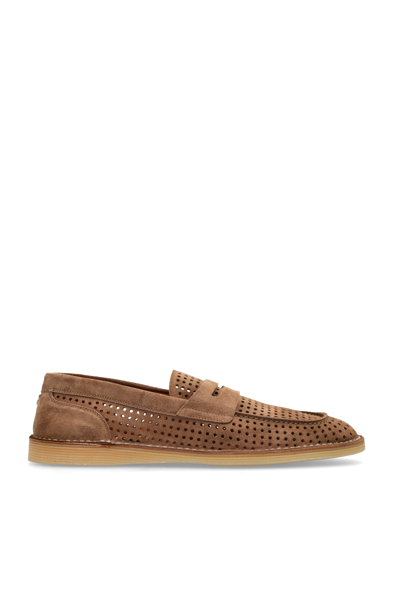 Dolce & Gabbana Zamszowe Buty Typu `loafers`, Mężczyźni, Brązowy