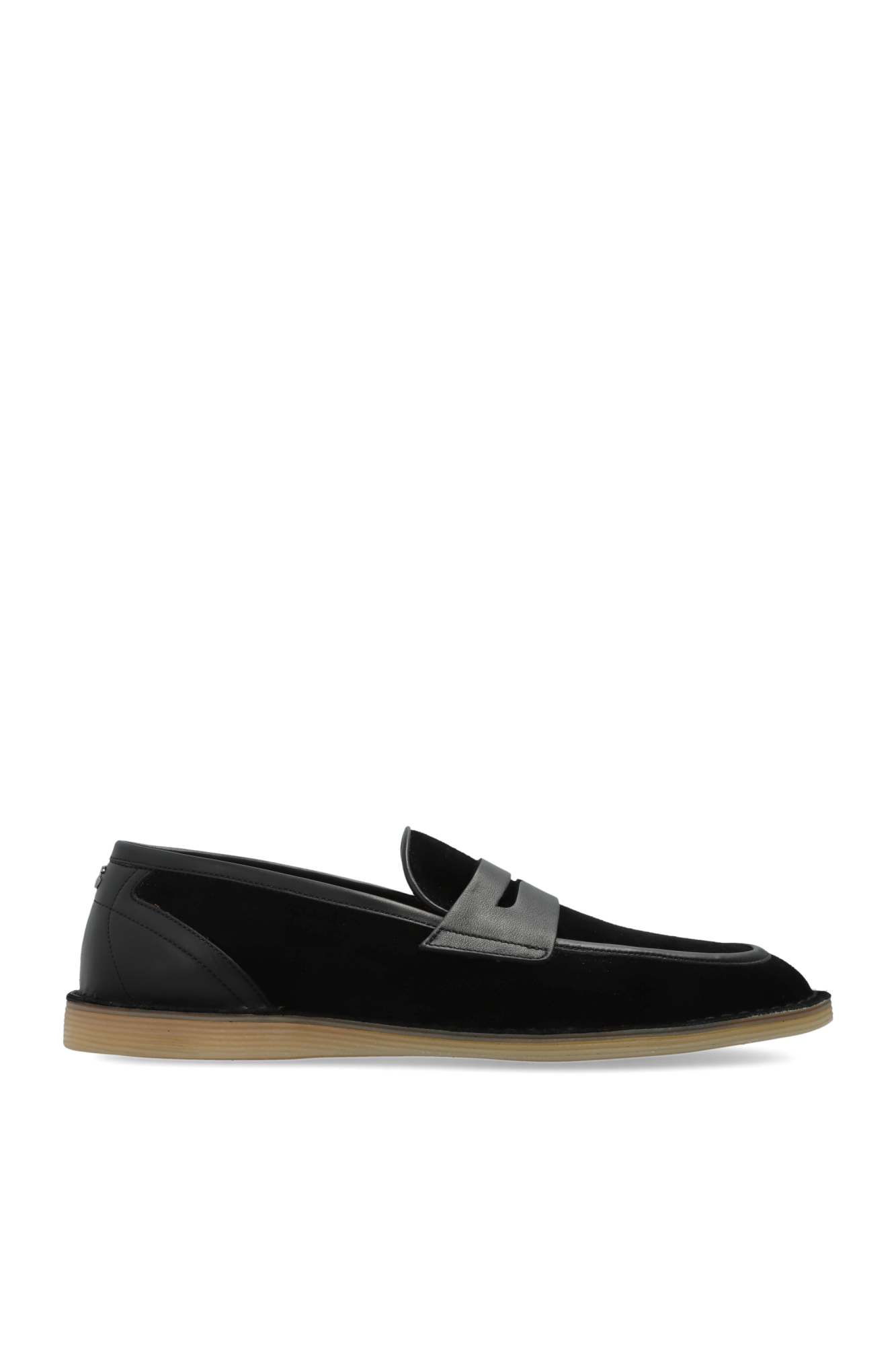 Dolce & Gabbana Zamszowe Buty Typu `loafers`, Mężczyźni, Czarny