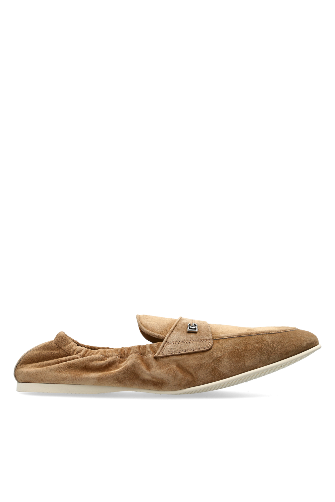 Dolce & Gabbana Zamszowe Buty Typu `loafers`, Mężczyźni, Brązowy