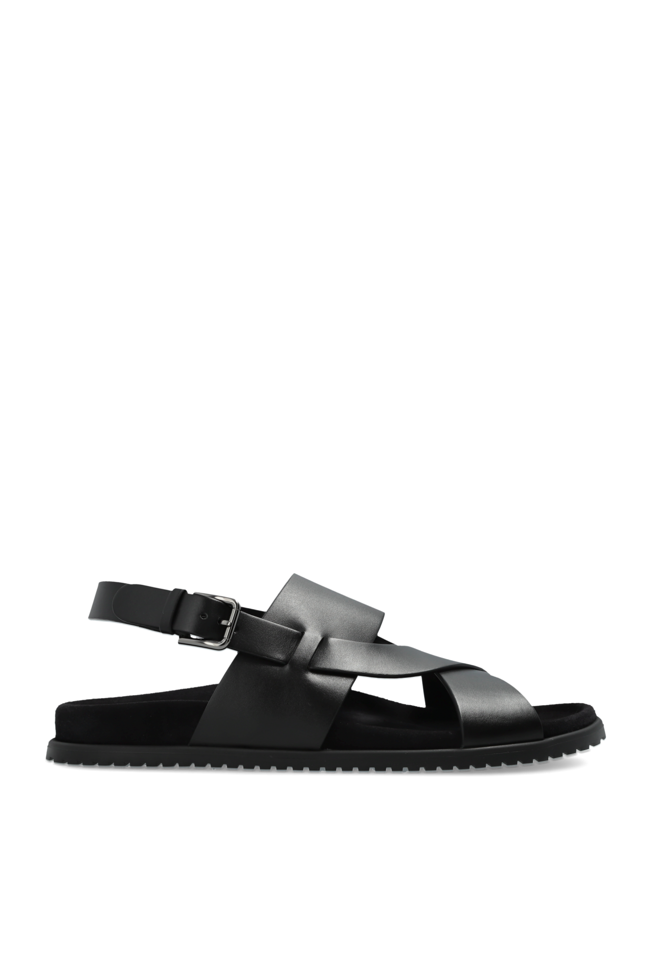 Dolce & Gabbana Skórzane Sandały, Mężczyźni, Czarny