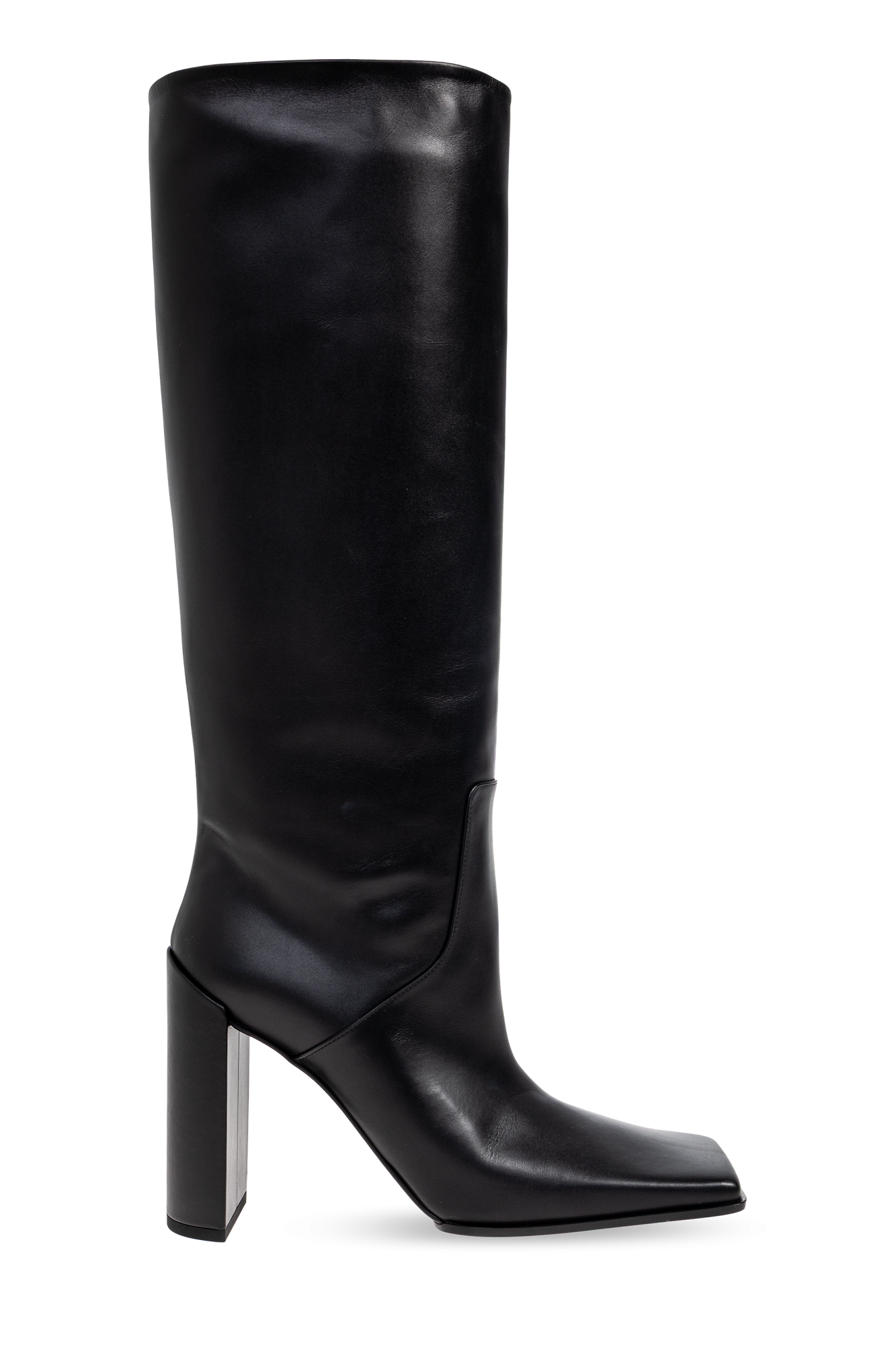 Alaïa Skórzane Kozaki, Kobiety, Czarny