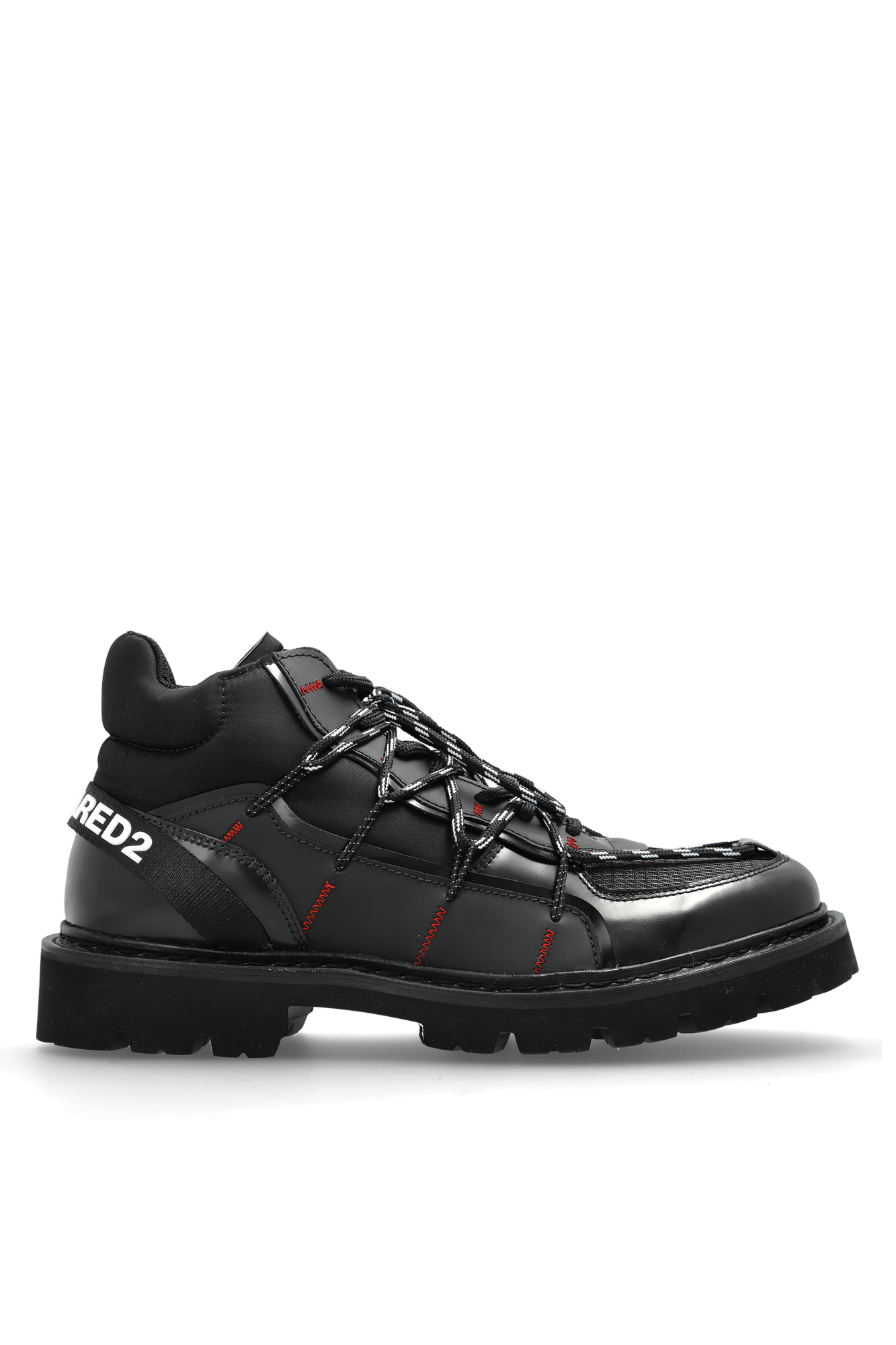Dsquared2 Buty Za Kostkę Z Logo, Mężczyźni, Czarny