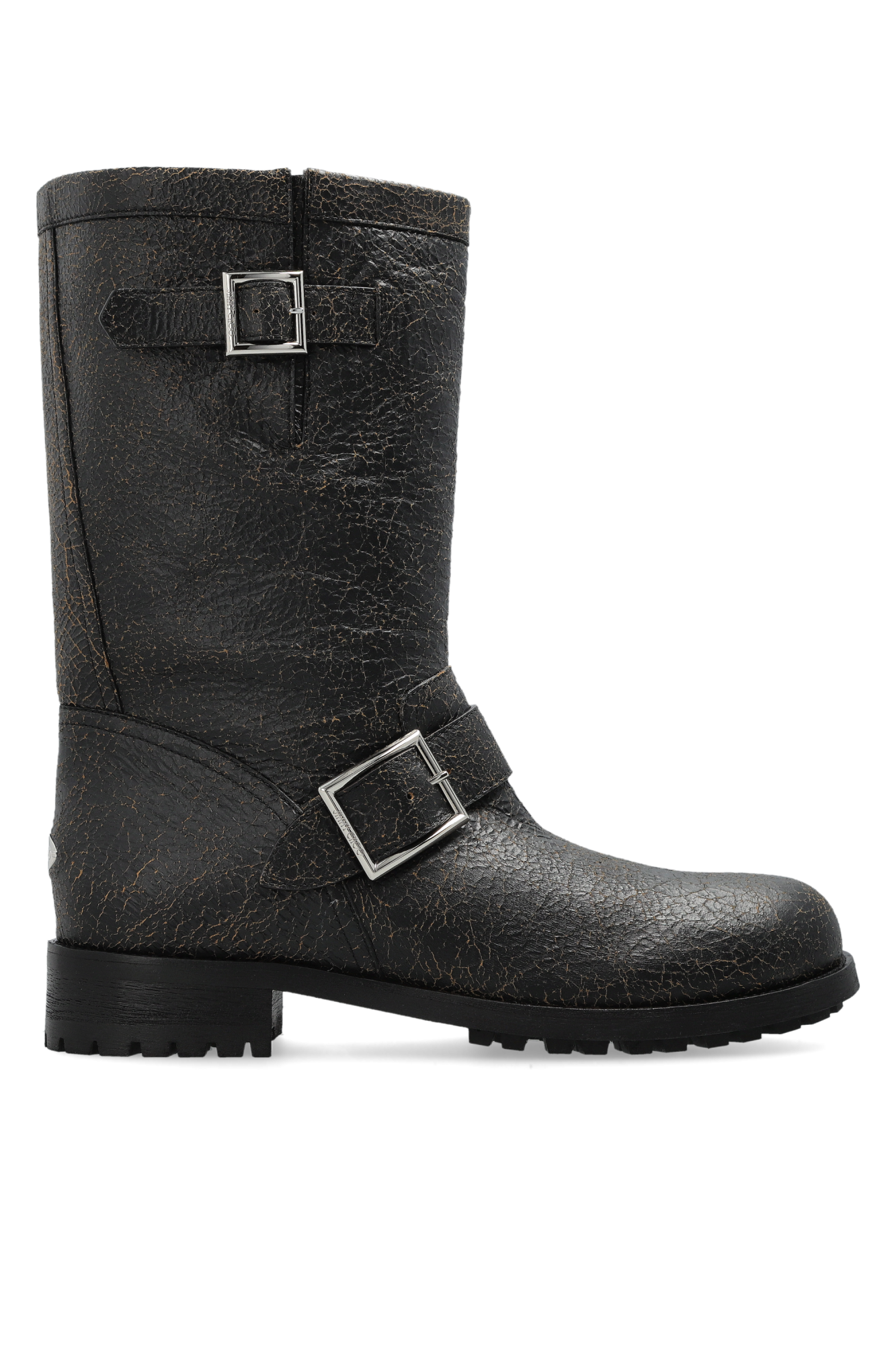 Jimmy Choo Botki ‘Biker Mid’, Kobiety, Czarny