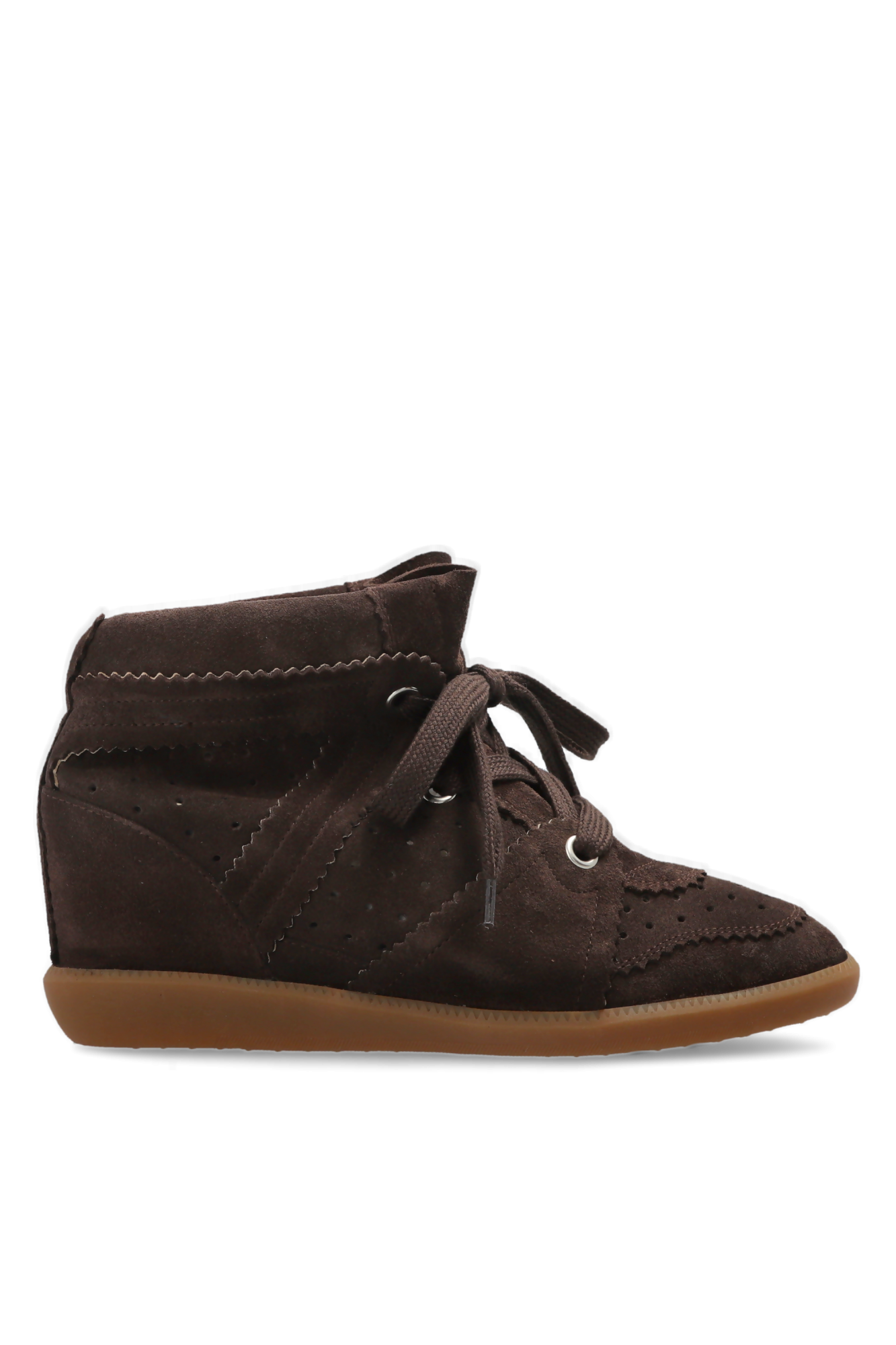 Isabel Marant Zamszowe Buty `Bobby` Na Koturnie, Kobiety, Brązowy