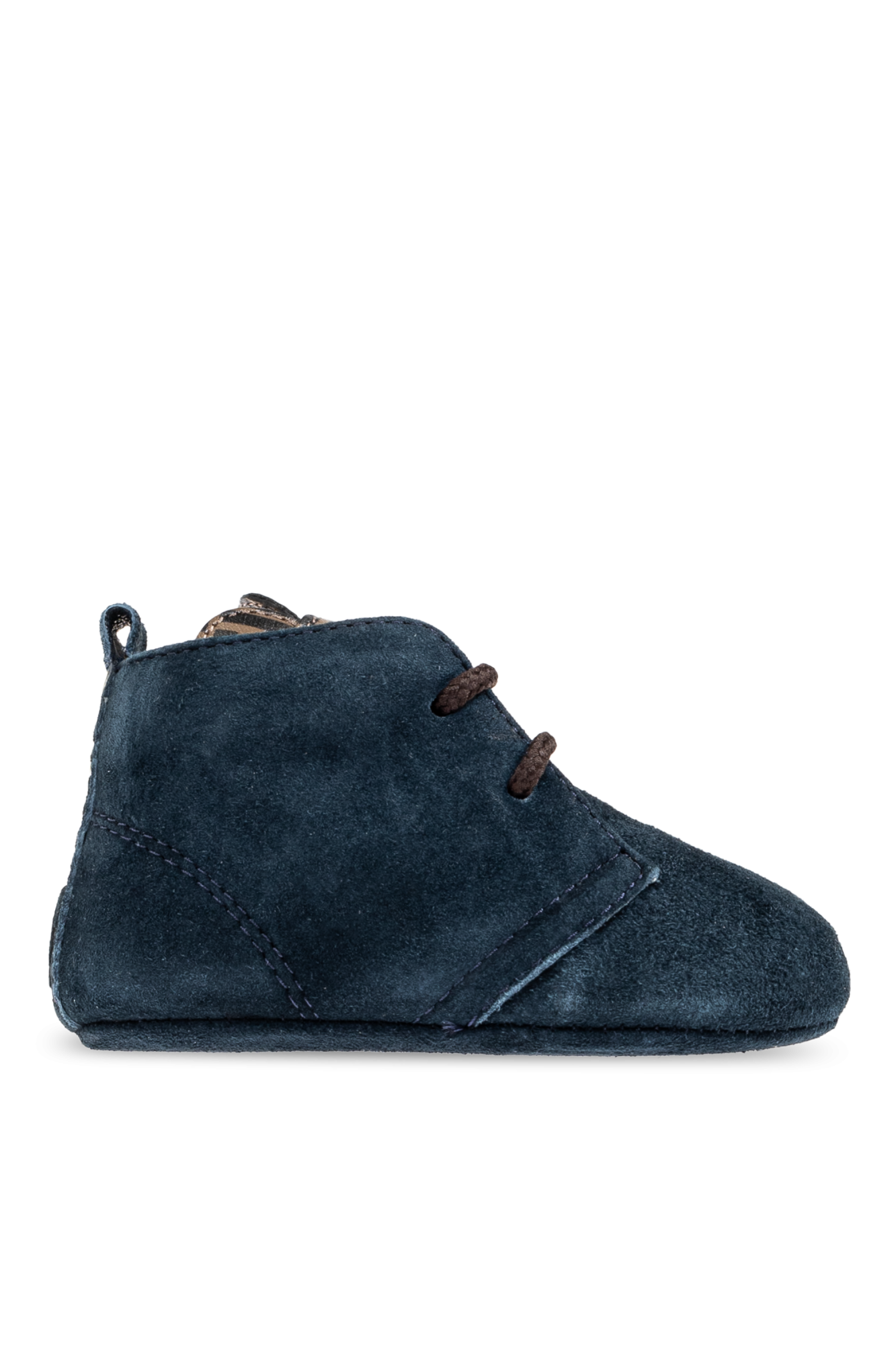 Fendi Kids Zamszowe Buty, Unisex, Granatowy