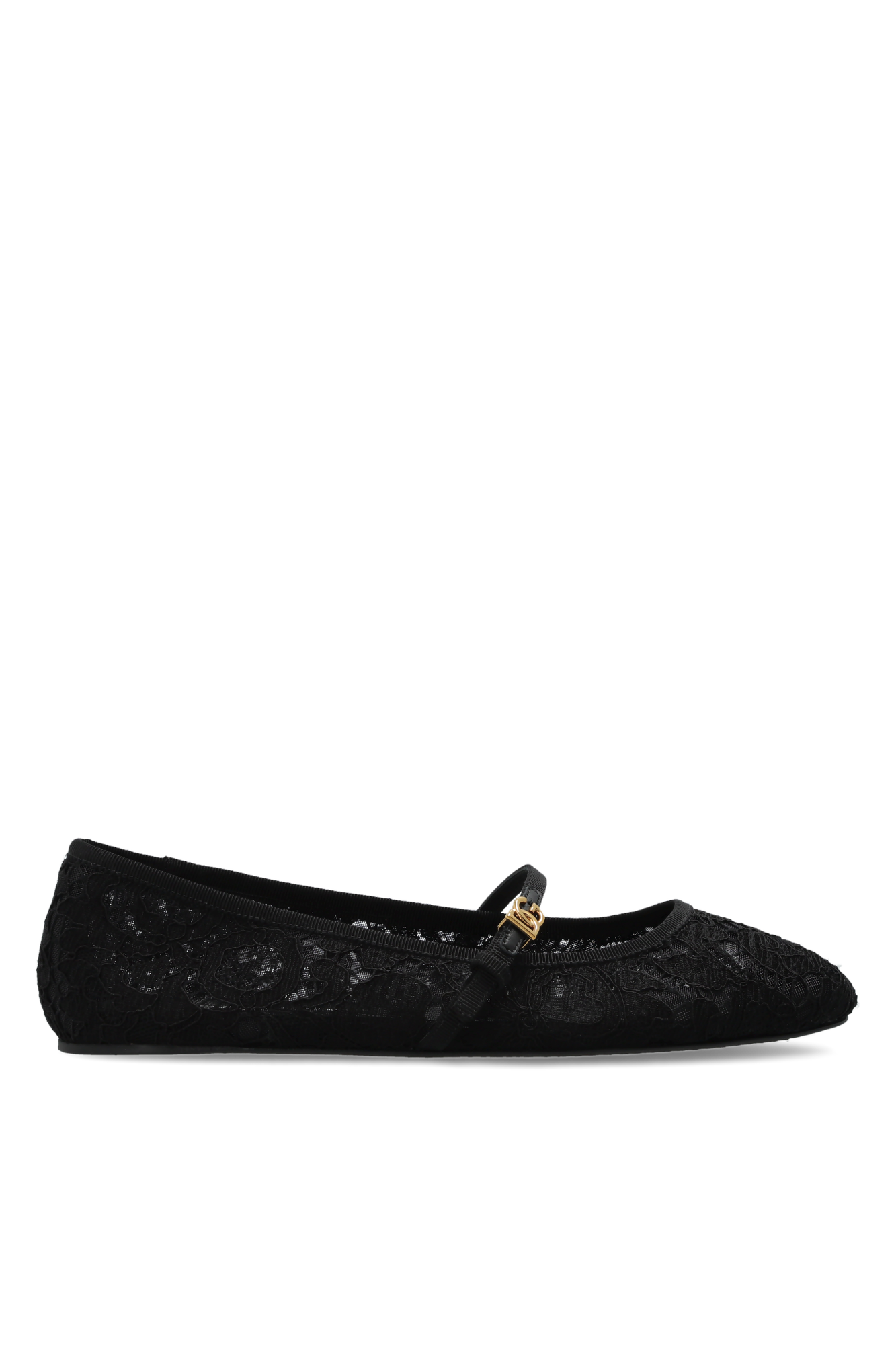 Dolce & Gabbana Koronkowe Baleriny, Kobiety, Czarny