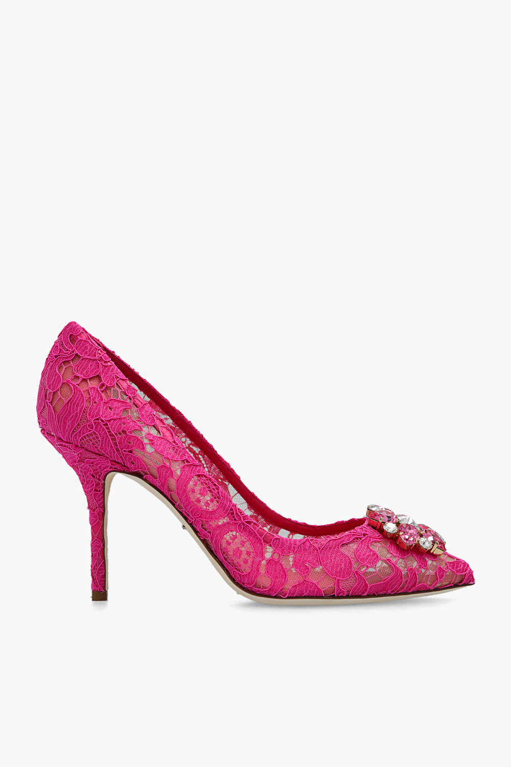 Dolce & Gabbana Koronkowe Szpilki, Kobiety, Różowy