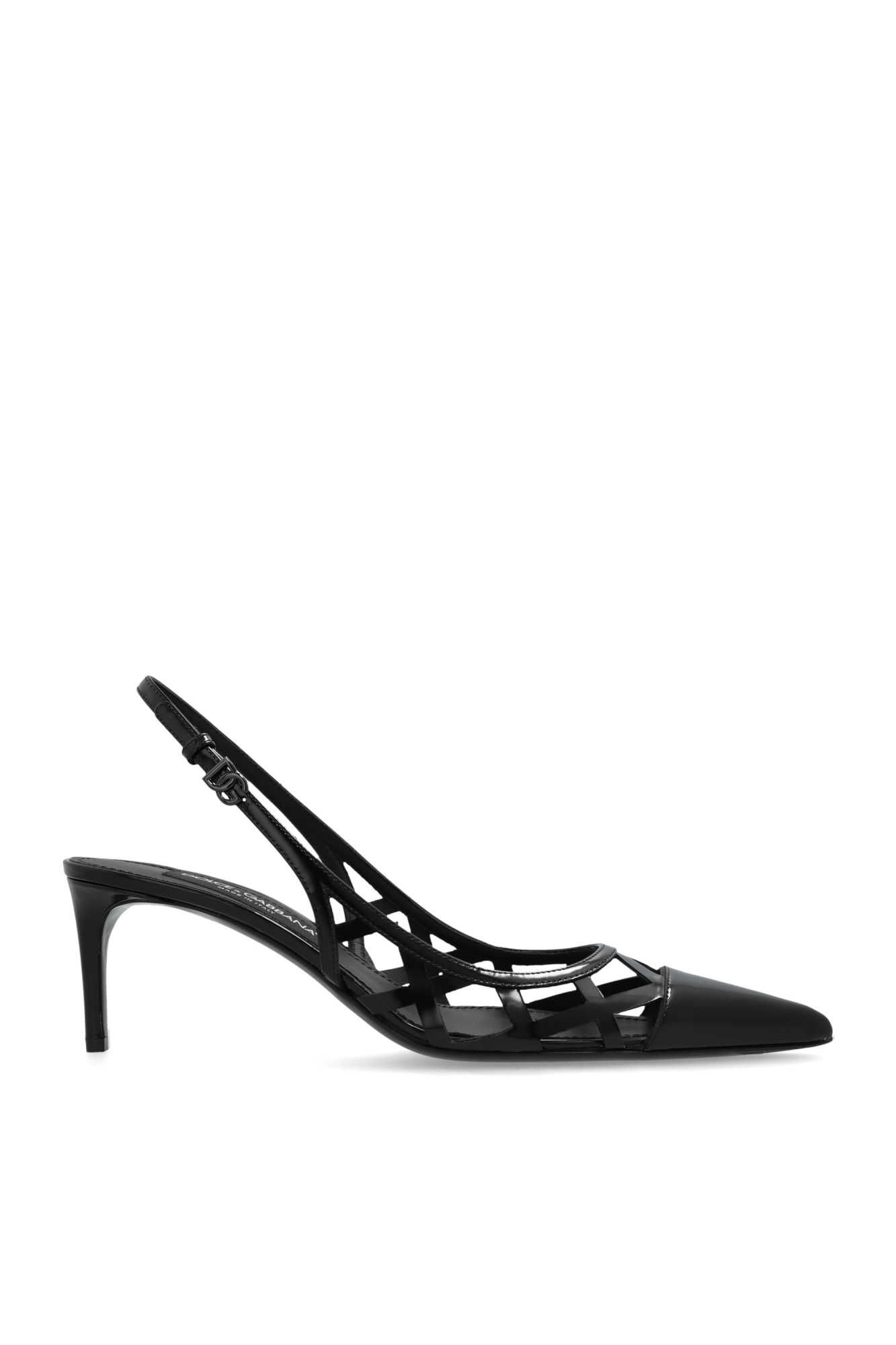 Dolce & Gabbana Skórzane Buty Na Obcasie, Kobiety, Czarny