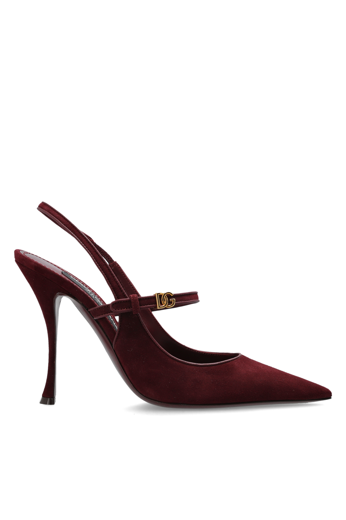 Dolce & Gabbana Zamszowe Buty Na Obcasie, Kobiety, Bordo