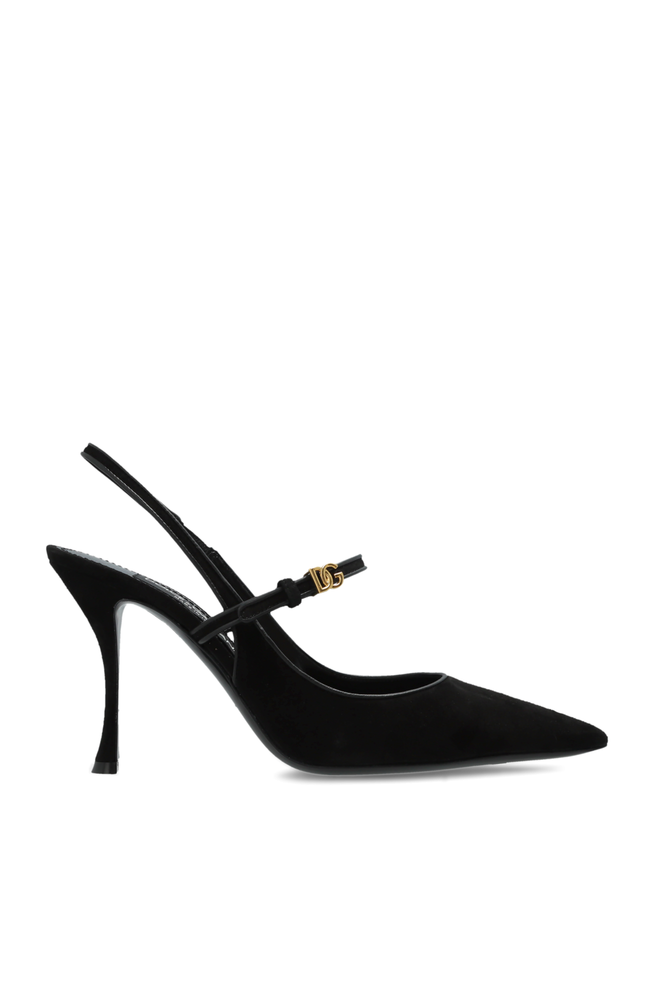 Dolce & Gabbana Zamszowe Buty Na Obcasie, Kobiety, Czarny