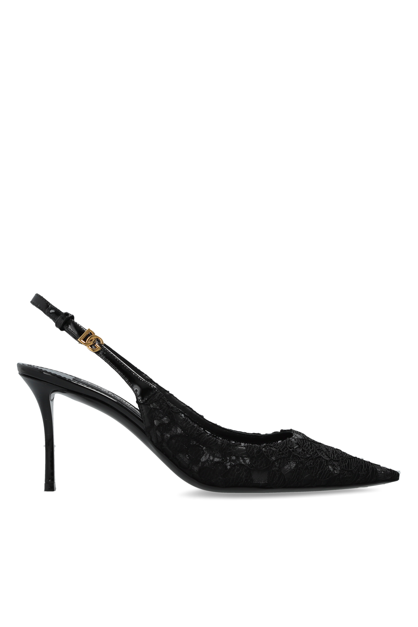 Dolce & Gabbana Koronkowe Buty Na Obcasie, Kobiety, Czarny