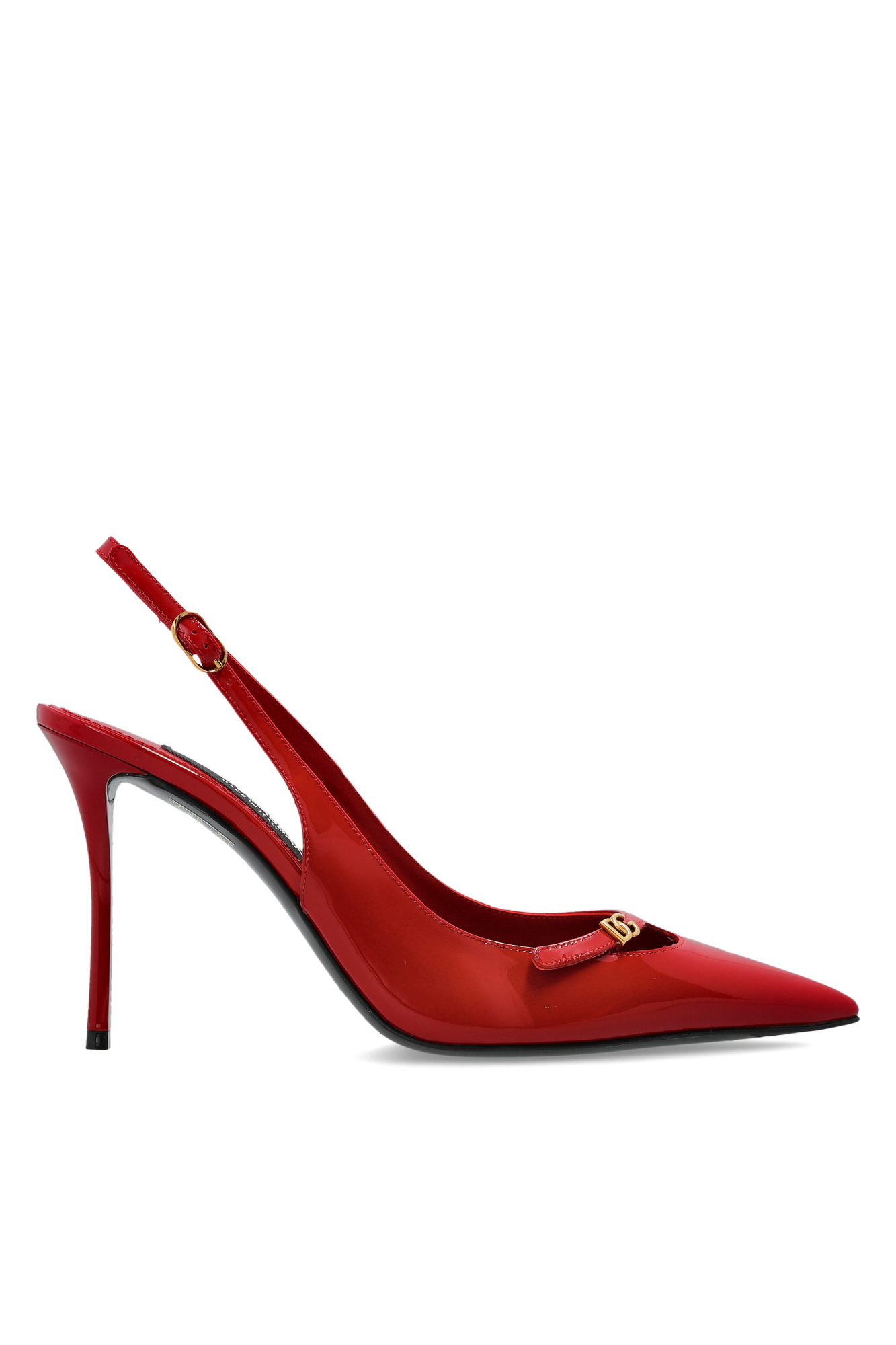 Dolce & Gabbana Skórzane Buty Na Obcasie, Kobiety, Czerwony
