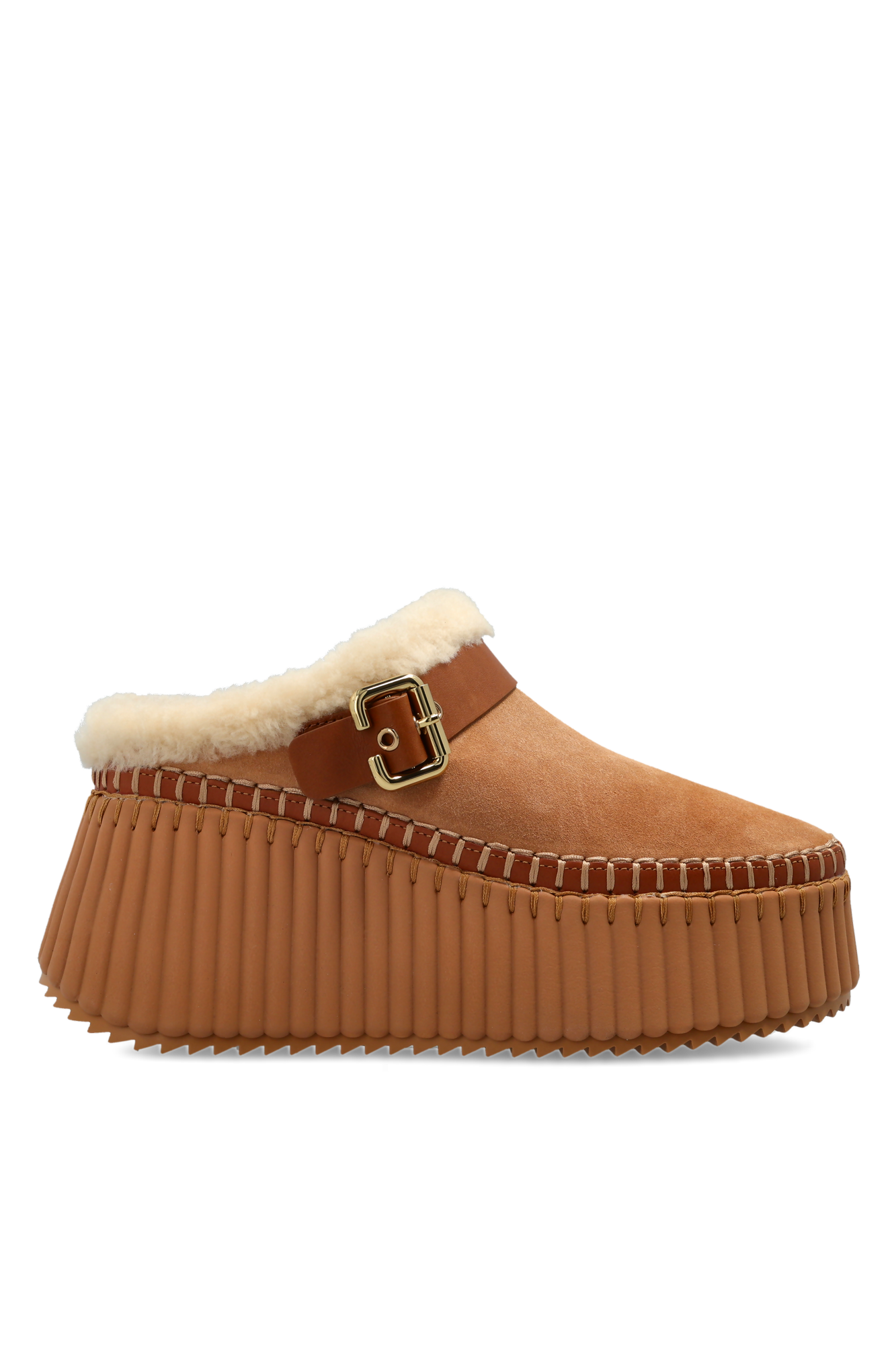 Chloé Zamszowe Buty ‘Nama’ Na Platformie, Kobiety, Brązowy