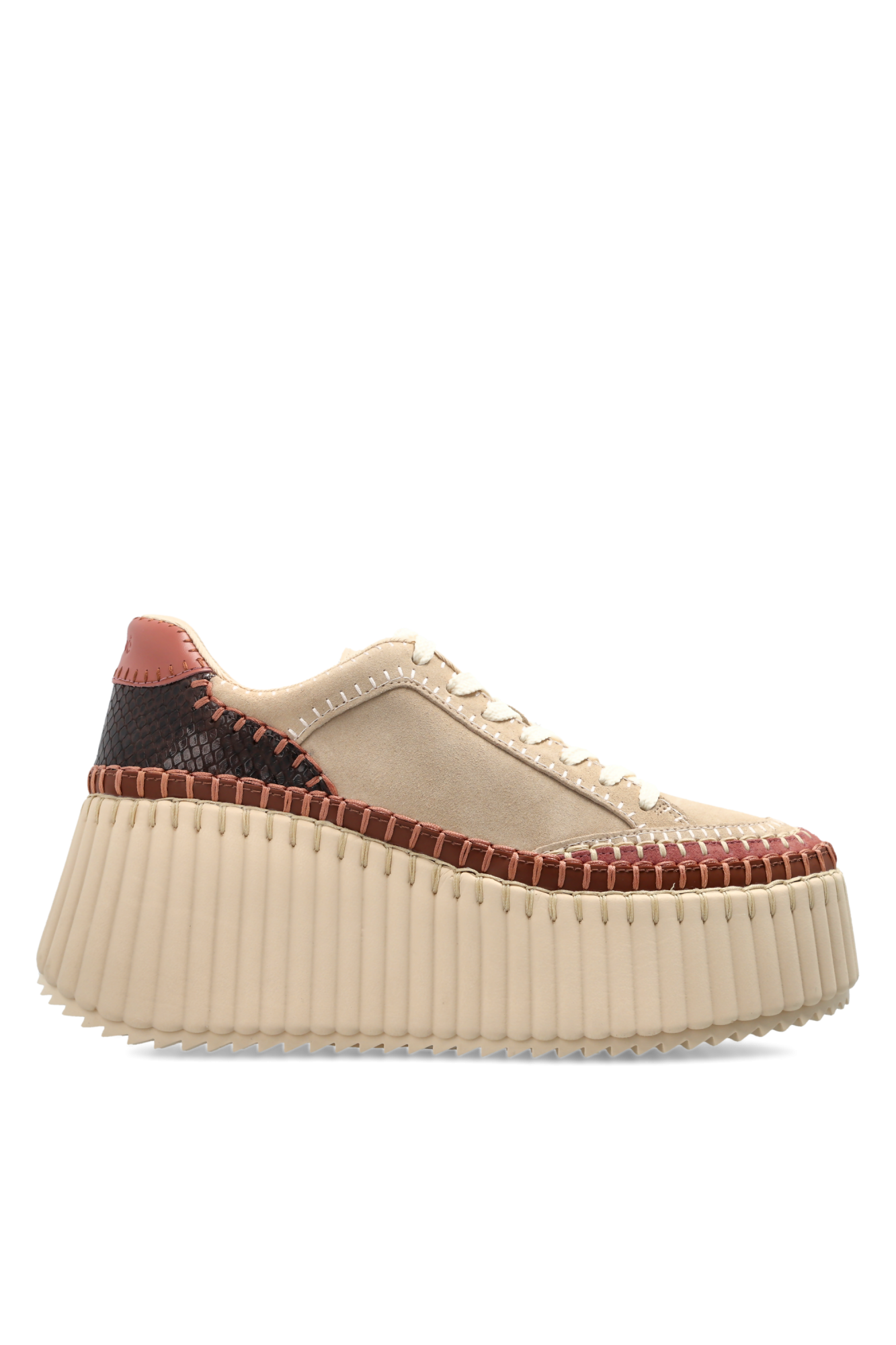 Chloé Buty Sportowe `Nama` Na Koturnie, Kobiety, Beżowy