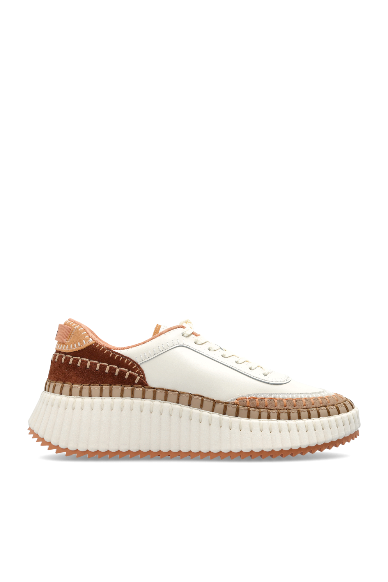 Chloé Buty Sportowe `Nama` Na Platformie, Kobiety, Biały