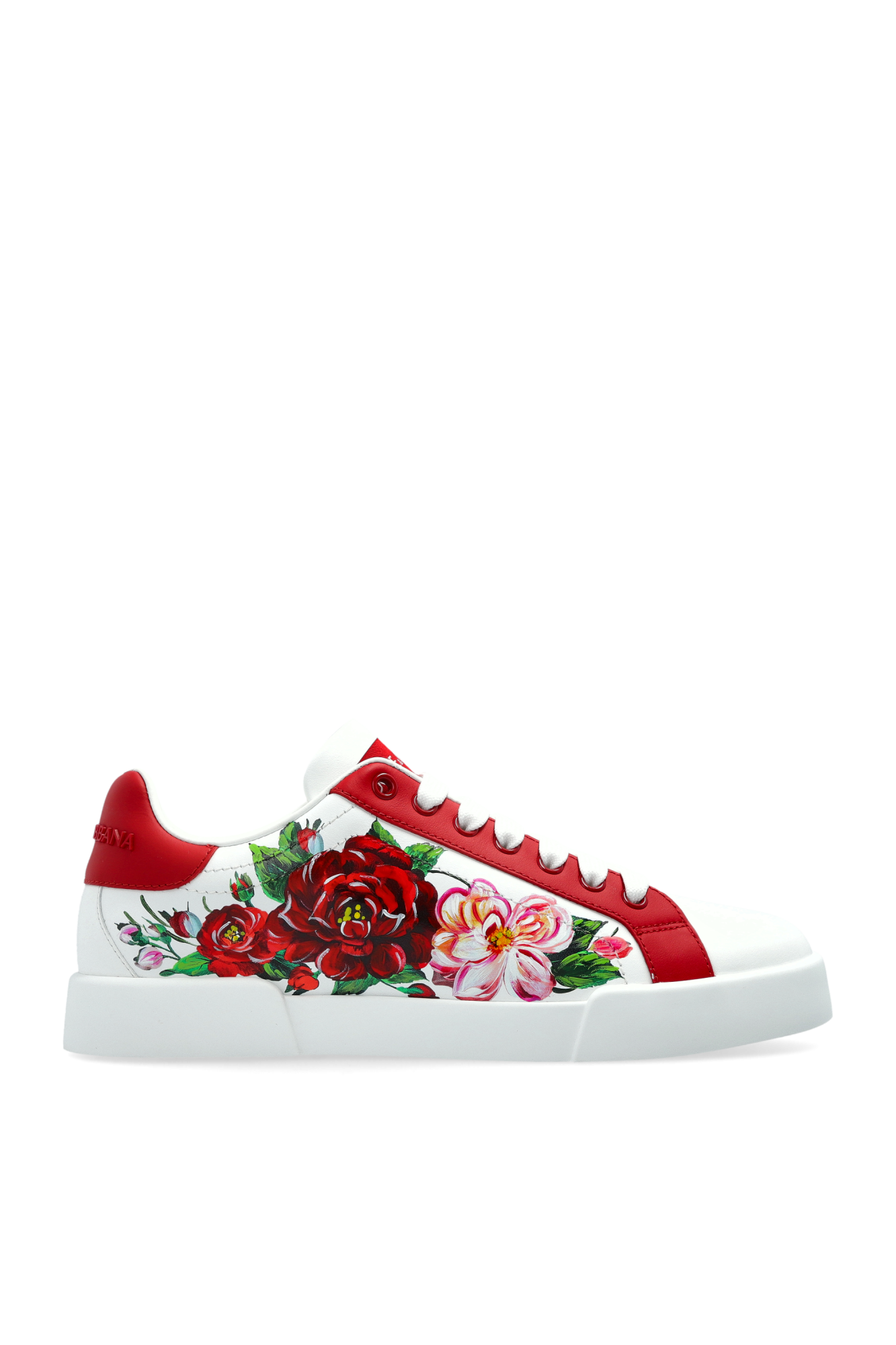 Dolce & Gabbana Buty Sportowe Z Motywem Kwiatowym, Kobiety, Czerwony