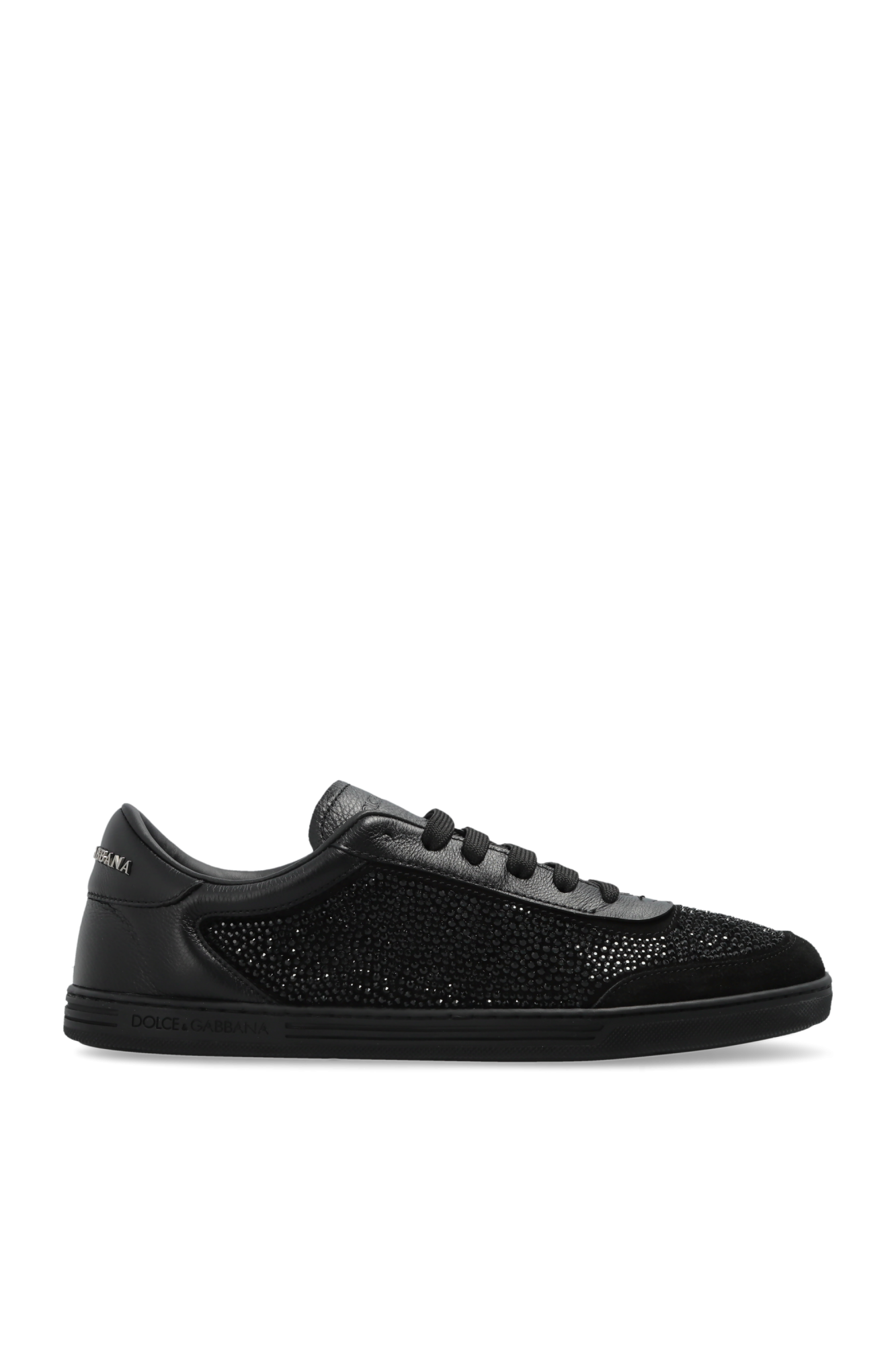 Dolce & Gabbana Buty Sportowe Z Połyskującymi Kryształami, Kobiety, Czarny