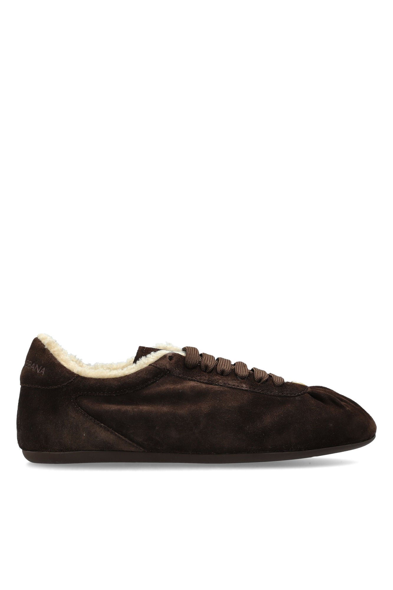 Dolce & Gabbana Zamszowe Buty Sportowe, Kobiety, Brązowy