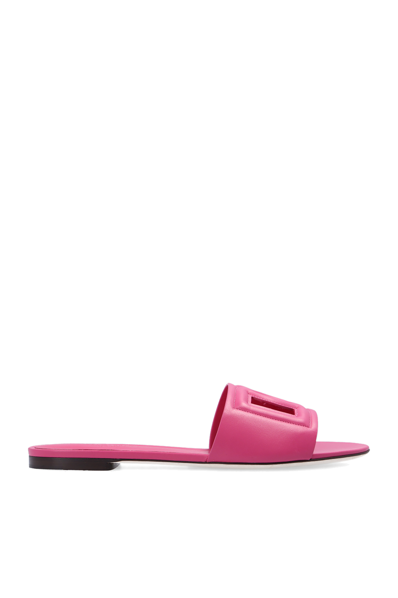 Dolce & Gabbana Klapki Z Logo, Kobiety, Różowy
