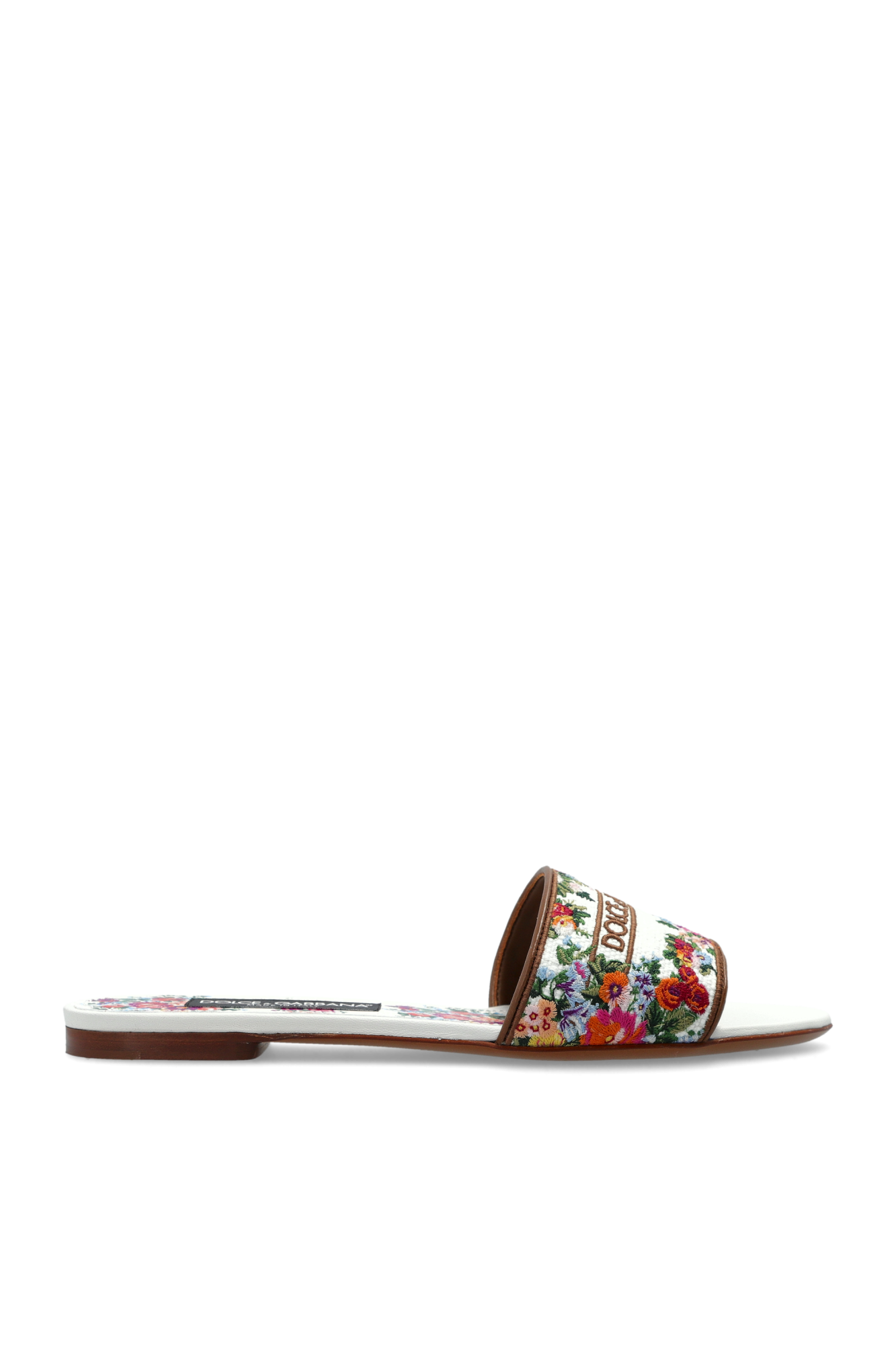 Dolce & Gabbana Klapki Z Motywem Kwiatowym, Kobiety, Multikolor