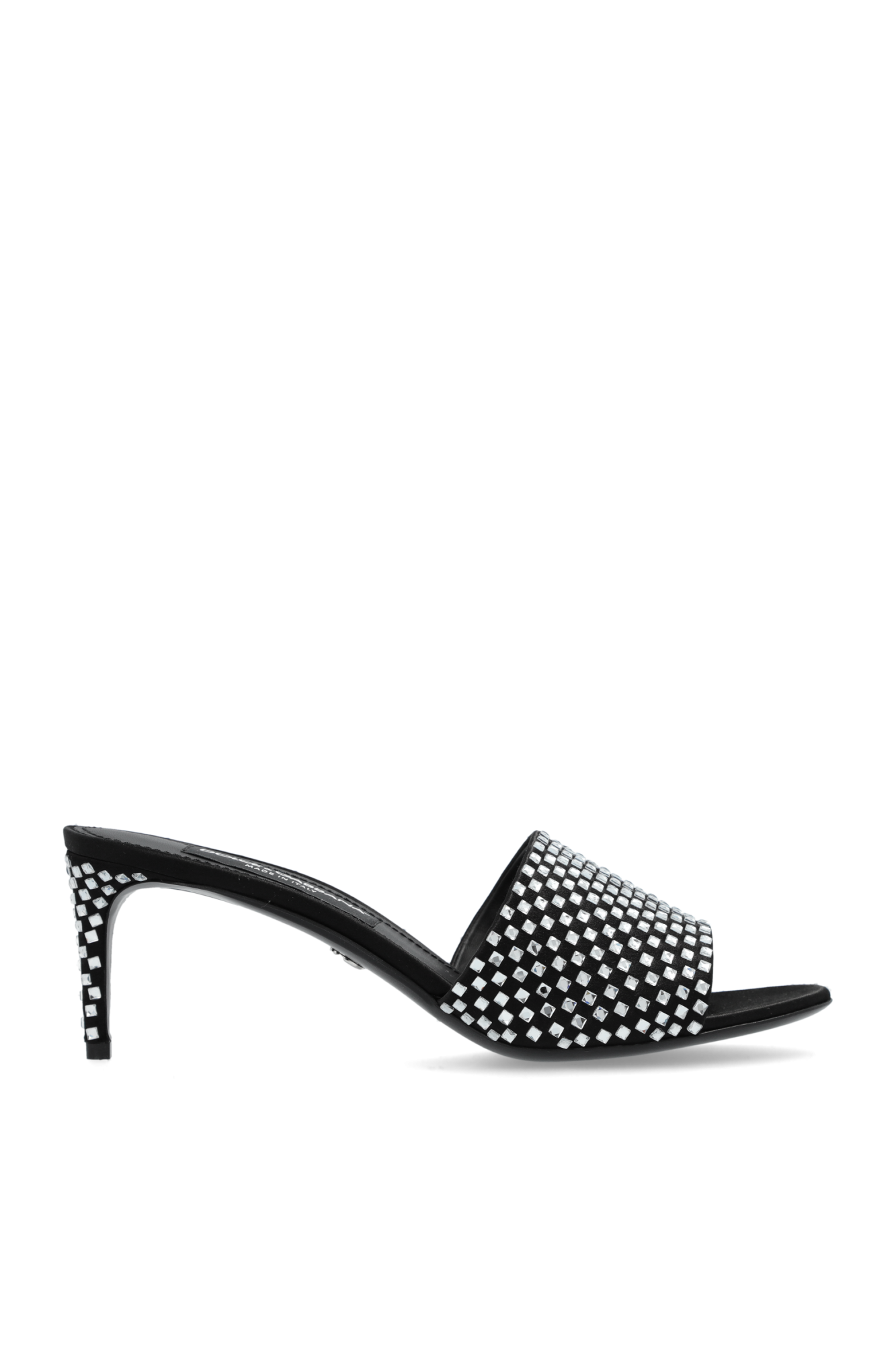 Dolce & Gabbana Klapki Na Obcasie `Keira`, Kobiety, Czarny