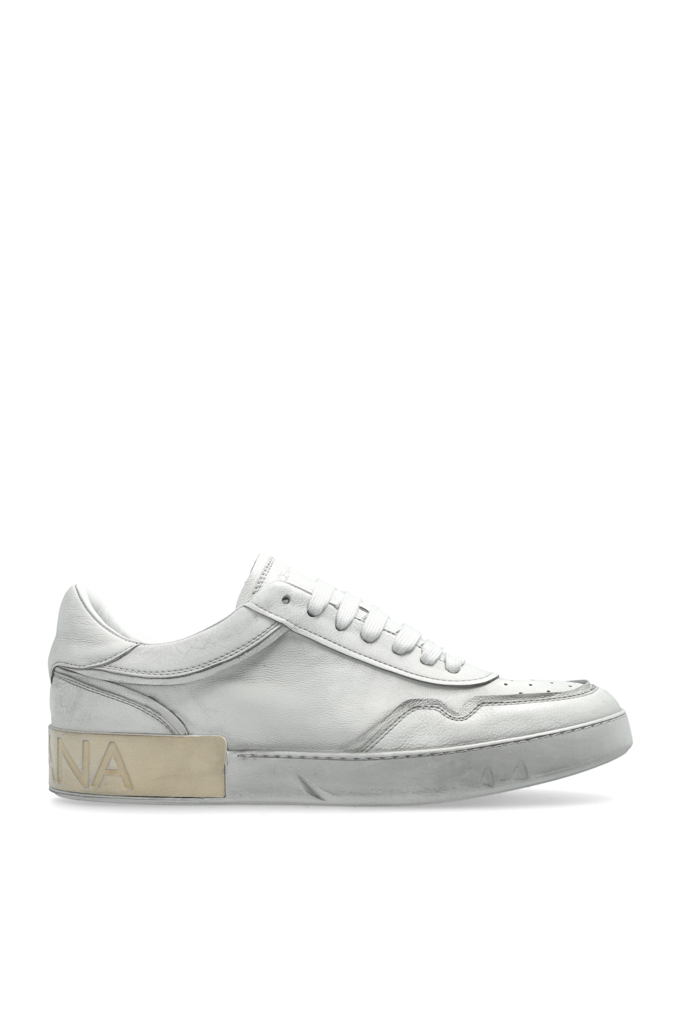Dolce & Gabbana Buty Sportowe Z Efektem `vintage`, Mężczyźni, Biały