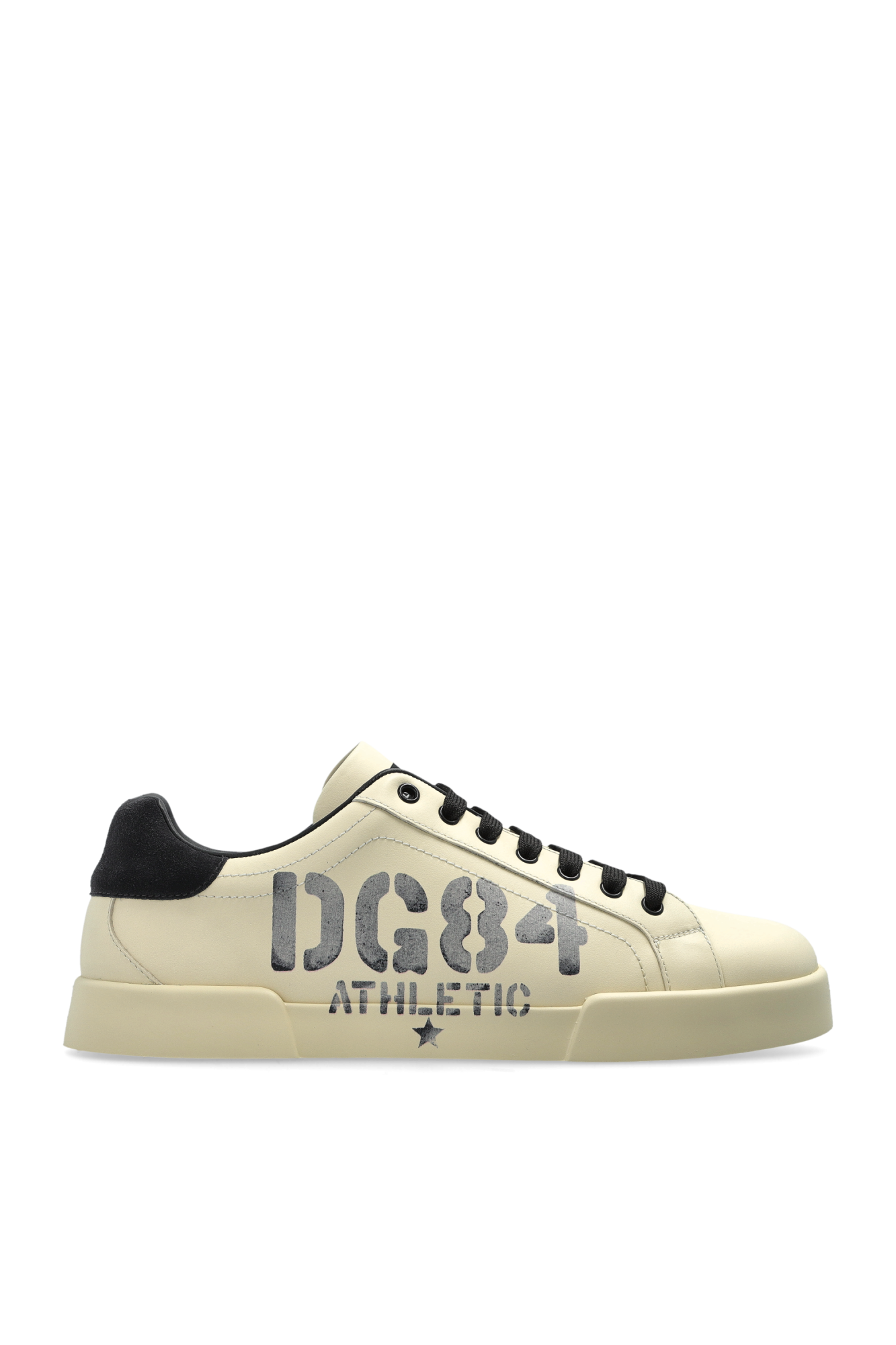 Dolce & Gabbana Buty Sportowe Z Logo, Mężczyźni, Kremowy