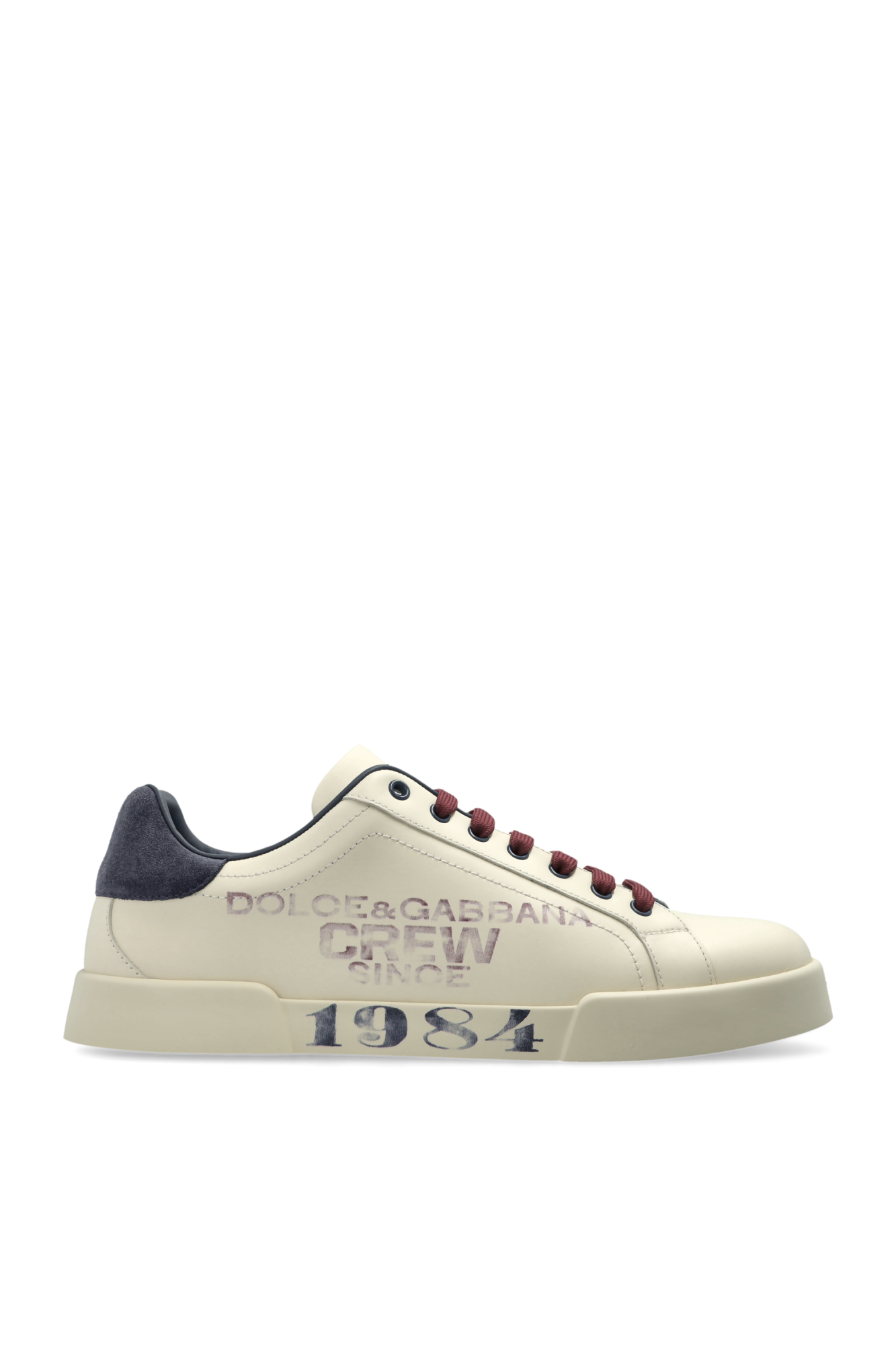 Dolce & Gabbana Buty Sportowe Z Logo, Mężczyźni, Kremowy