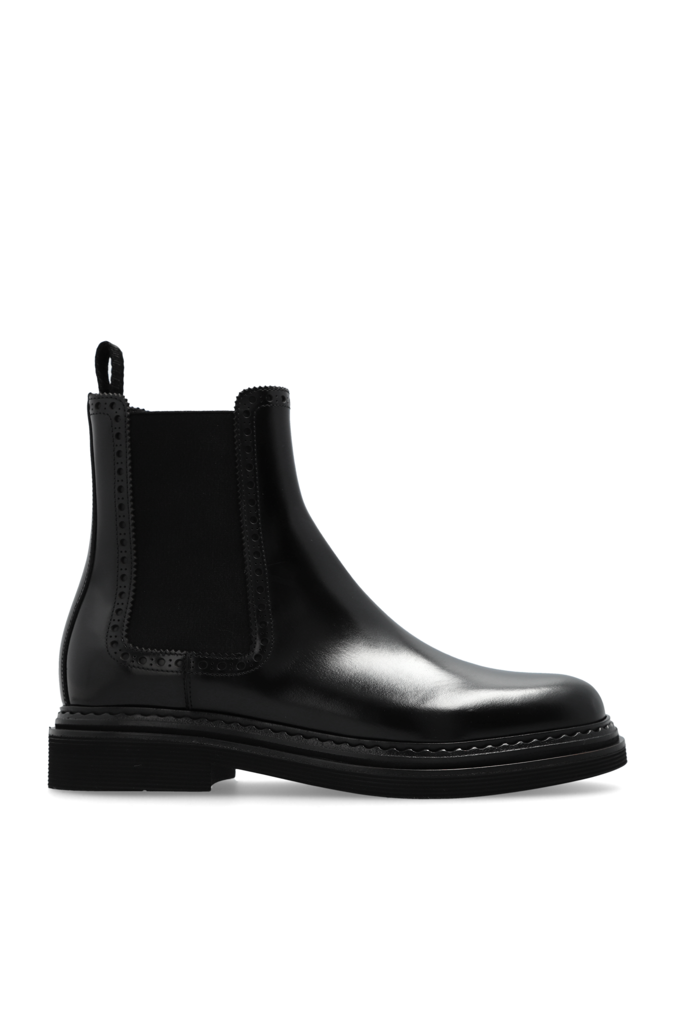 Dolce & Gabbana Skórzane Sztyblety, Kobiety, Czarny
