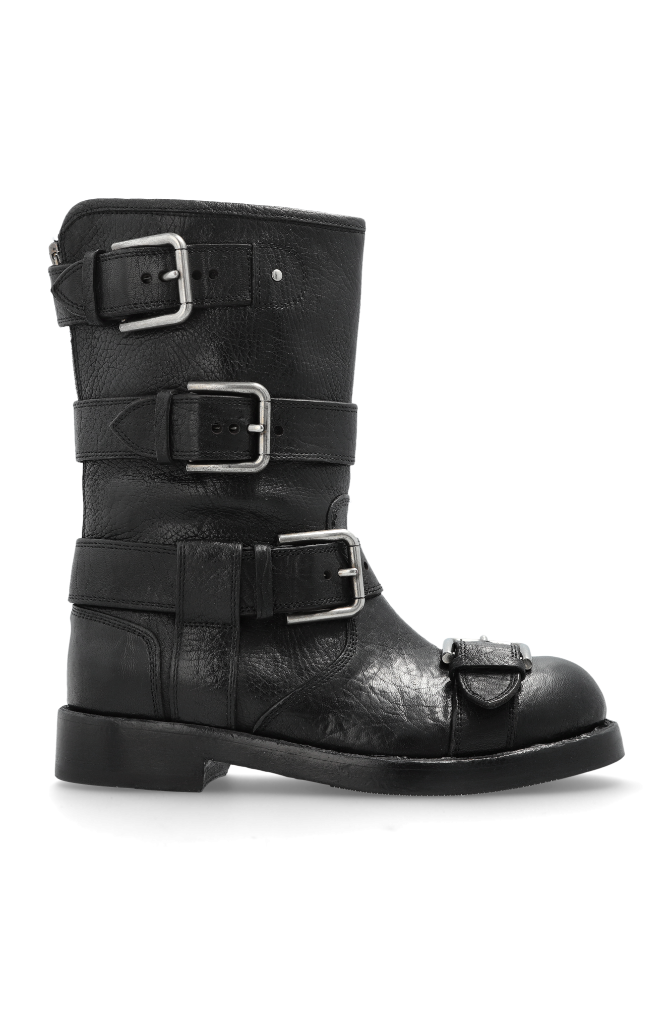 Dolce & Gabbana Skórzane Botki, Kobiety, Czarny