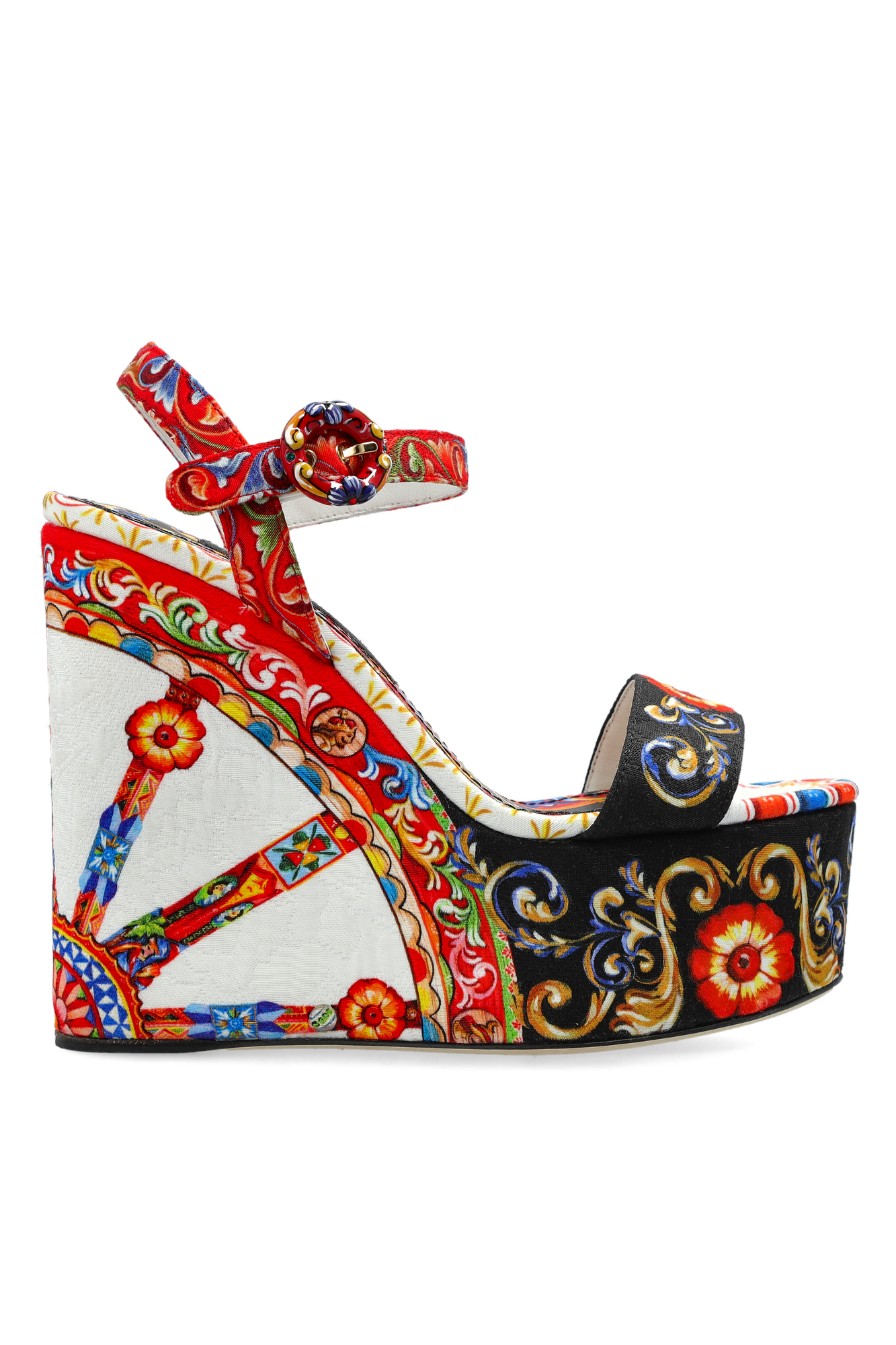 Dolce & Gabbana Sandały Na Platformie ‘Carretto’, Kobiety, Multikolor