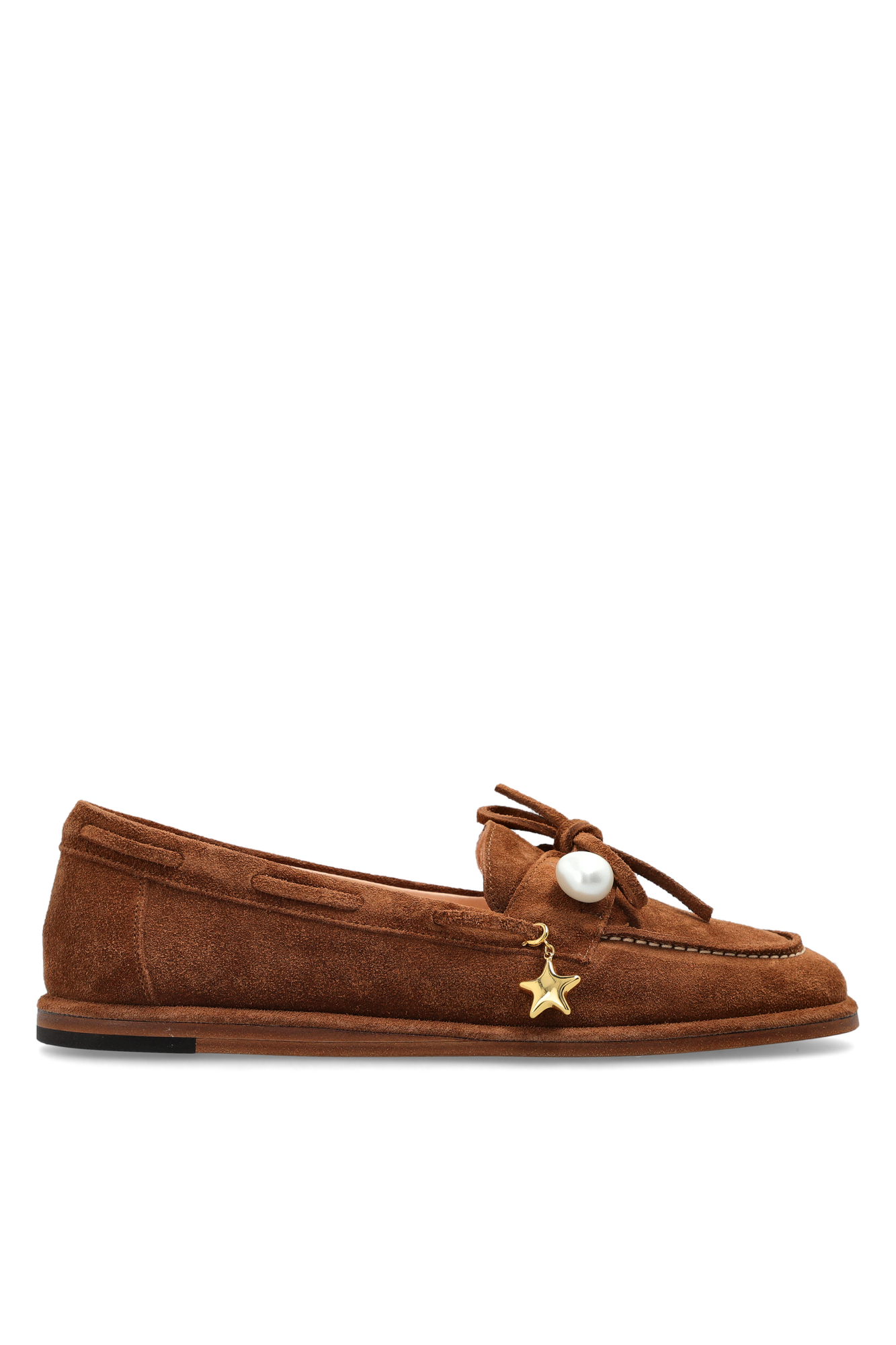 AGL Zamszowe Buty `Charmy` Typu `loafers`, Kobiety, Brązowy