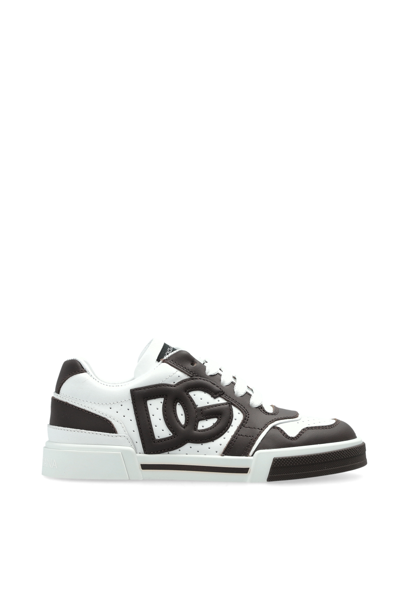Dolce & Gabbana Kids Buty Sportowe Z Logo, Unisex, Brązowy