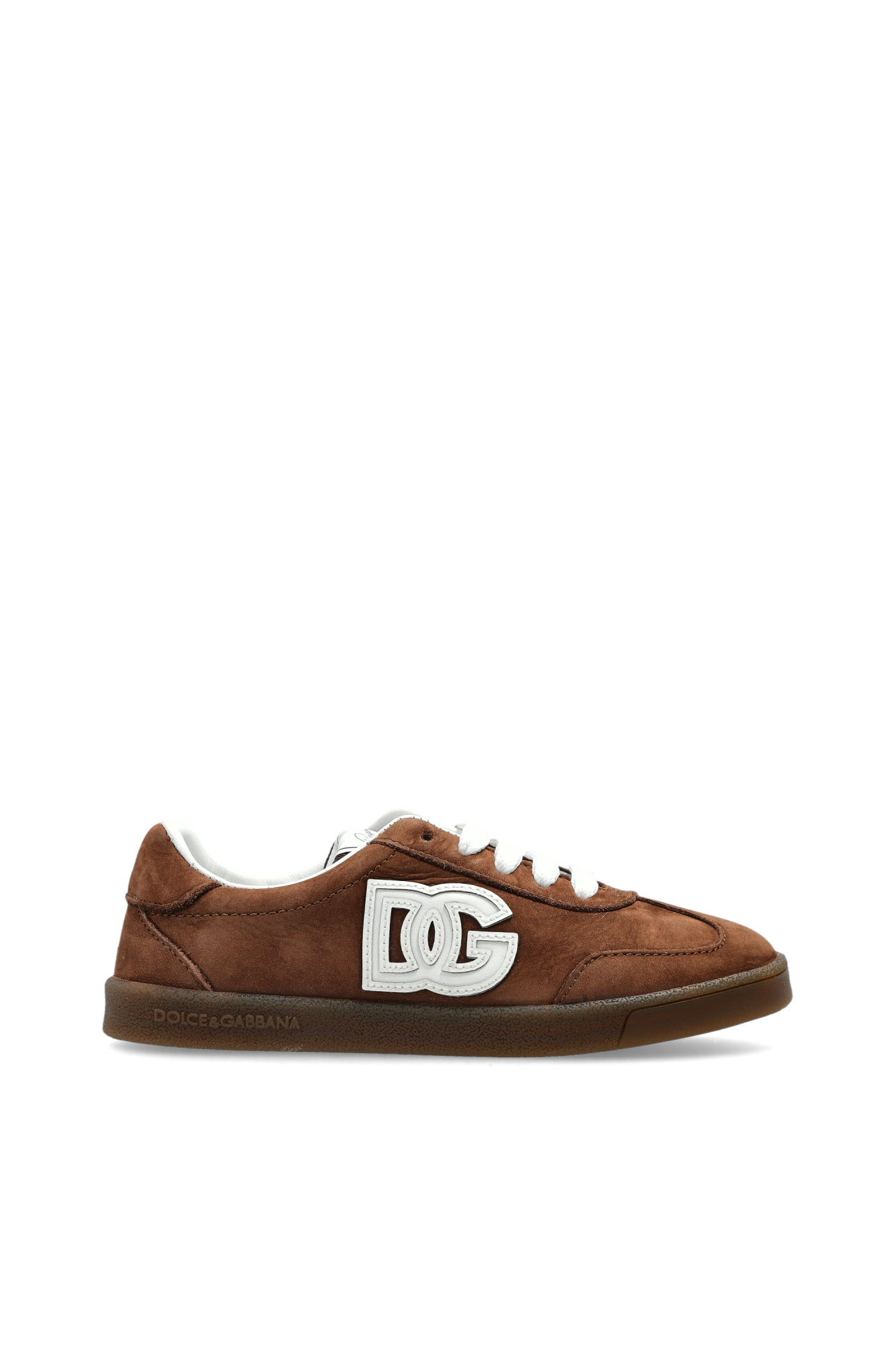 Dolce & Gabbana Kids Buty Sportowe Z Logo, Unisex, Brązowy