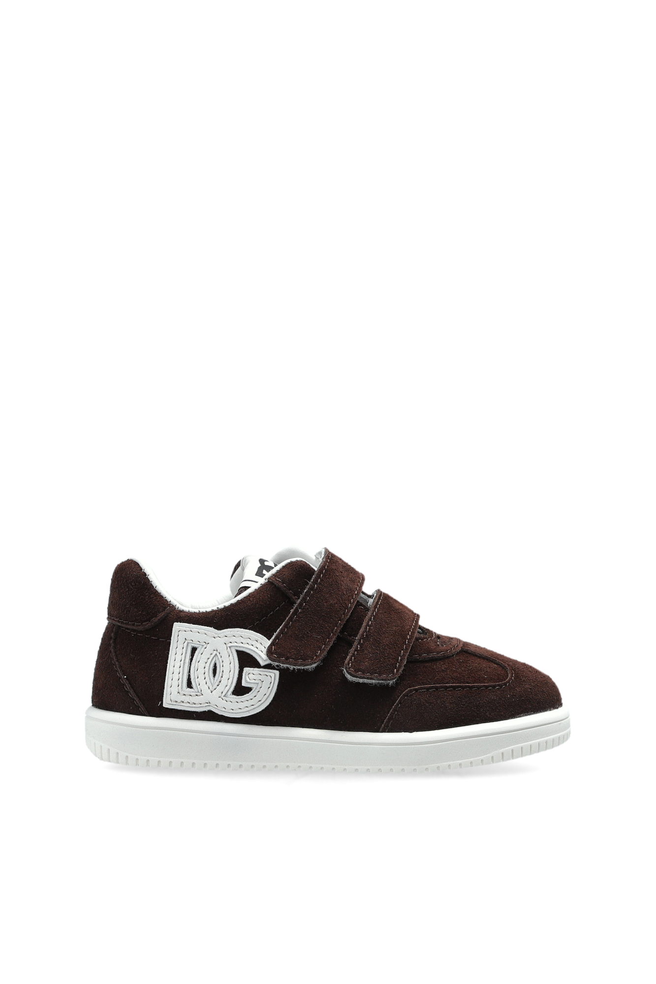 Dolce & Gabbana Kids Buty Sportowe Z Logo, Unisex, Brązowy