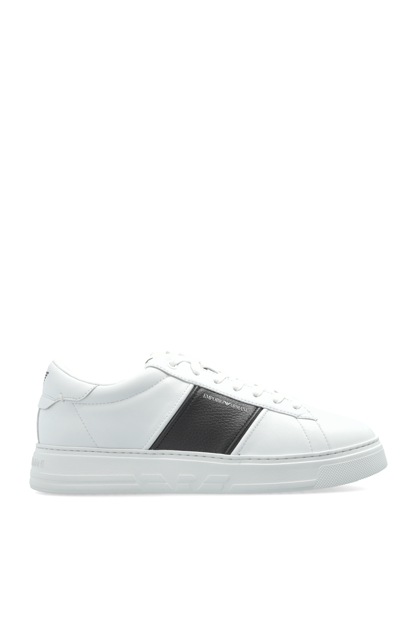 Emporio Armani Buty Sportowe Z Logo, Mężczyźni, Biały