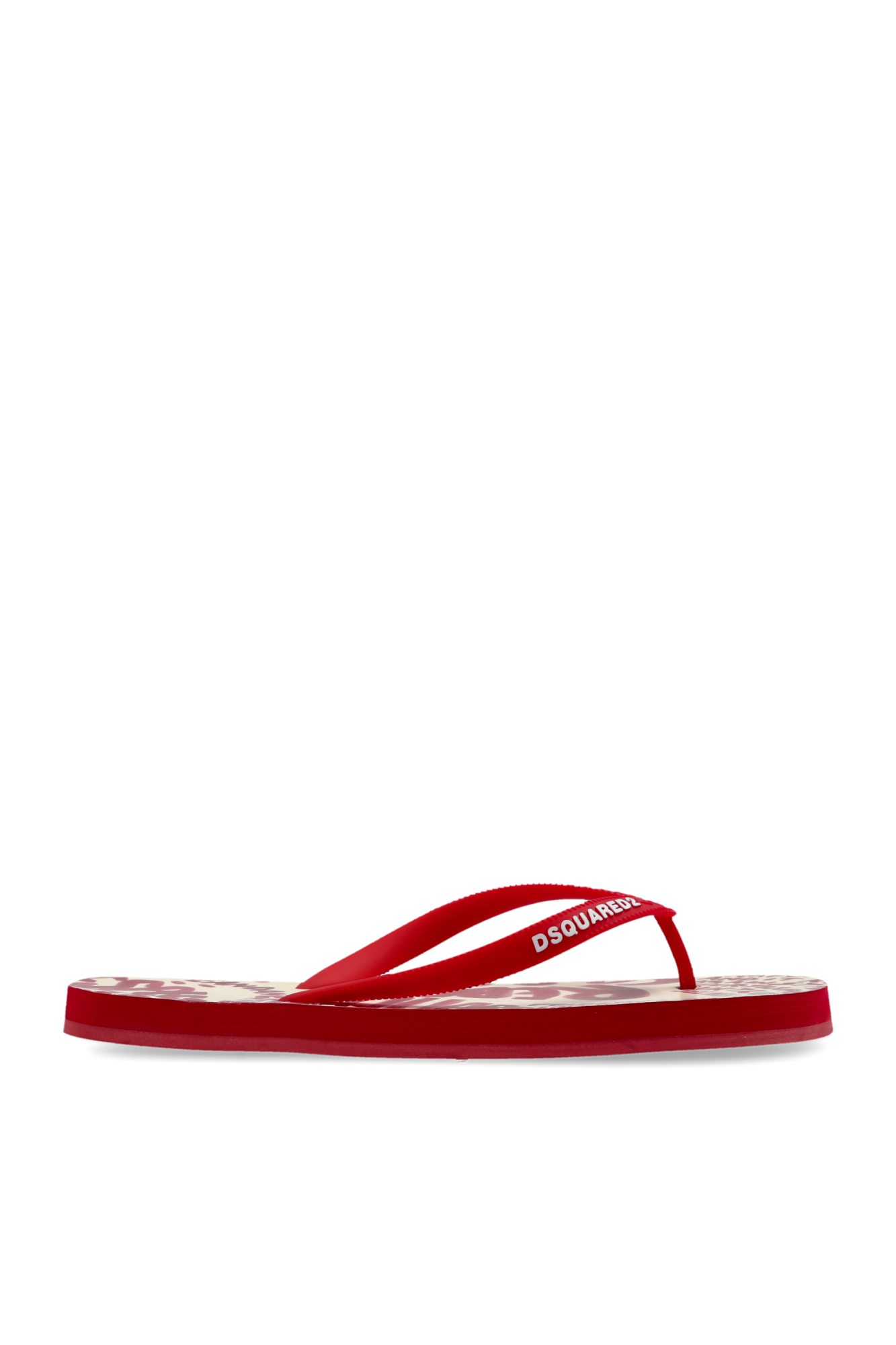 Dsquared2 Klapki Z Logo, Kobiety, Czerwony