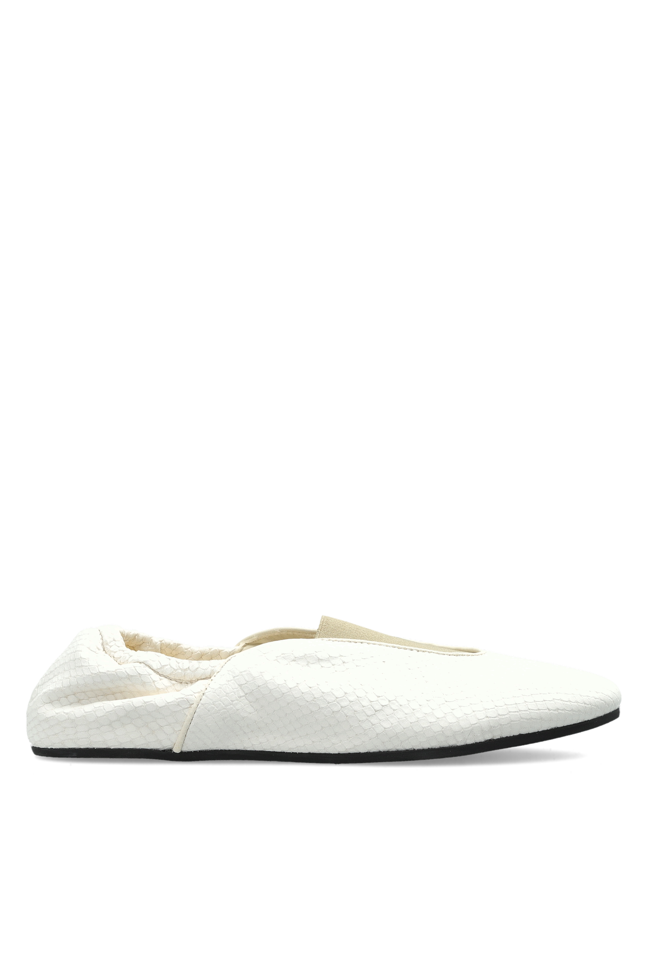 Jacquemus Skórzane Baleriny, Kobiety, Biały