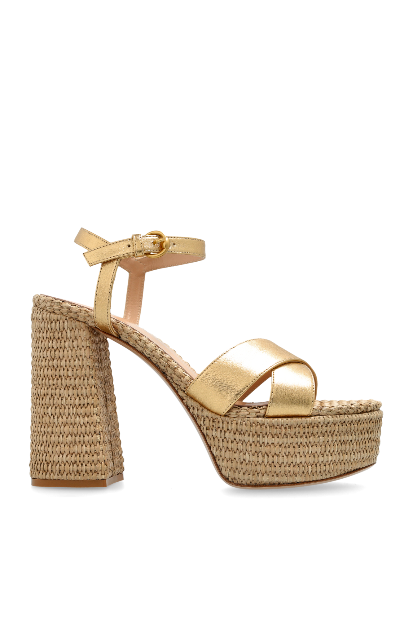 Gianvito Rossi Sandały `Bebe`  Na Platformie, Kobiety, Złoty