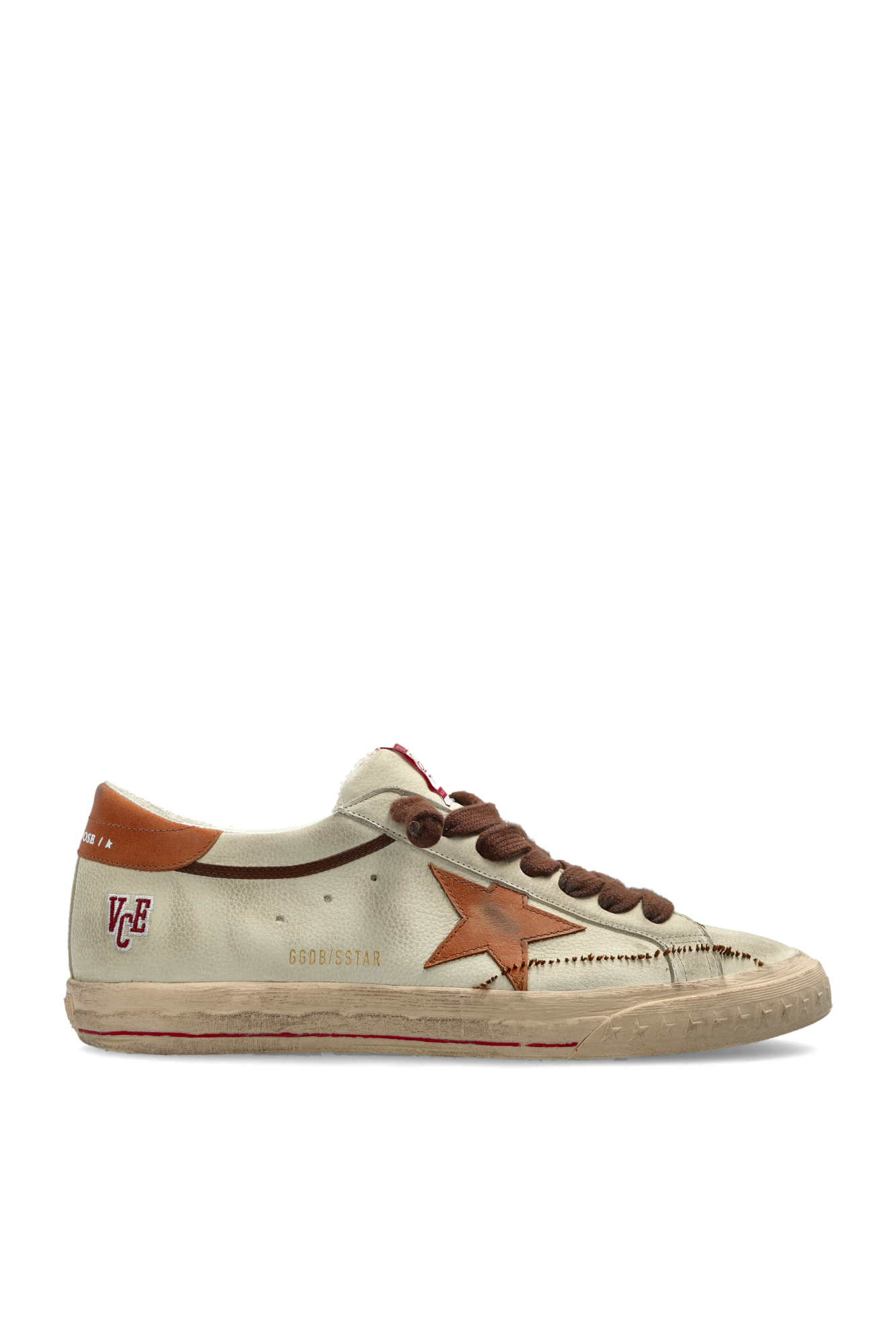 Golden Goose Buty Sportowe `Super-Star With List Destroyed`, Mężczyźni, Kremowy