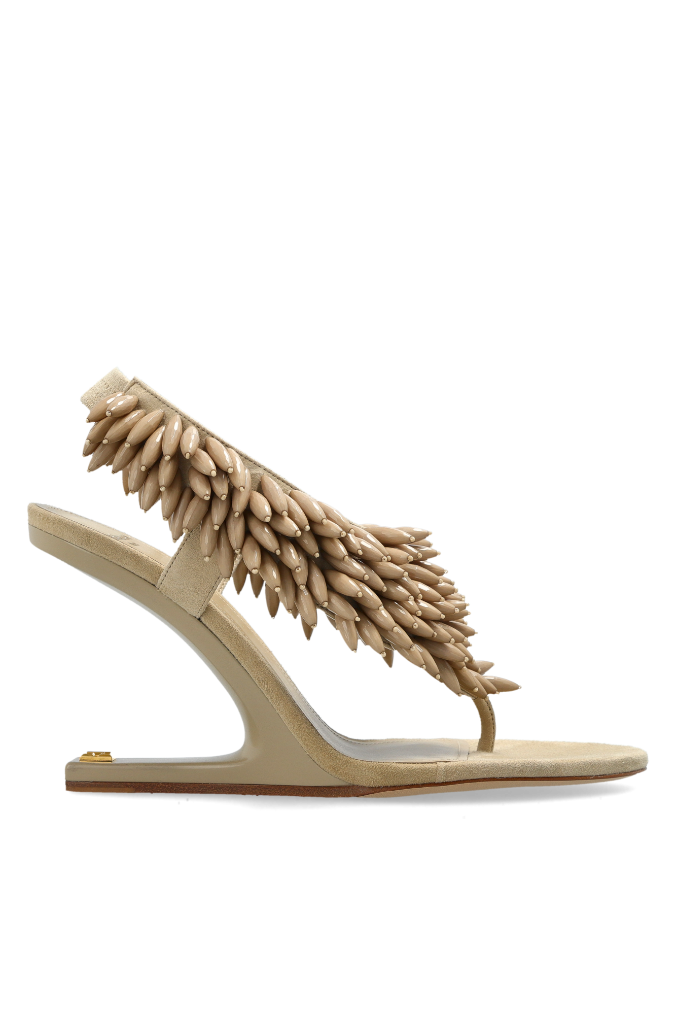 Balmain Sandały Na Koturnie, Kobiety, Beżowy